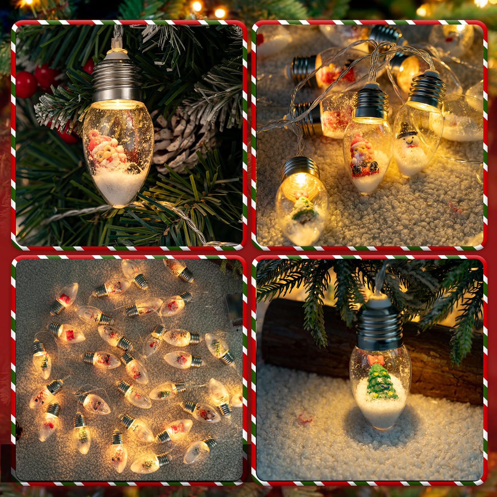 Amazon.com: Gamiu 16.6ft Vintage Christmas Lights for Indoor