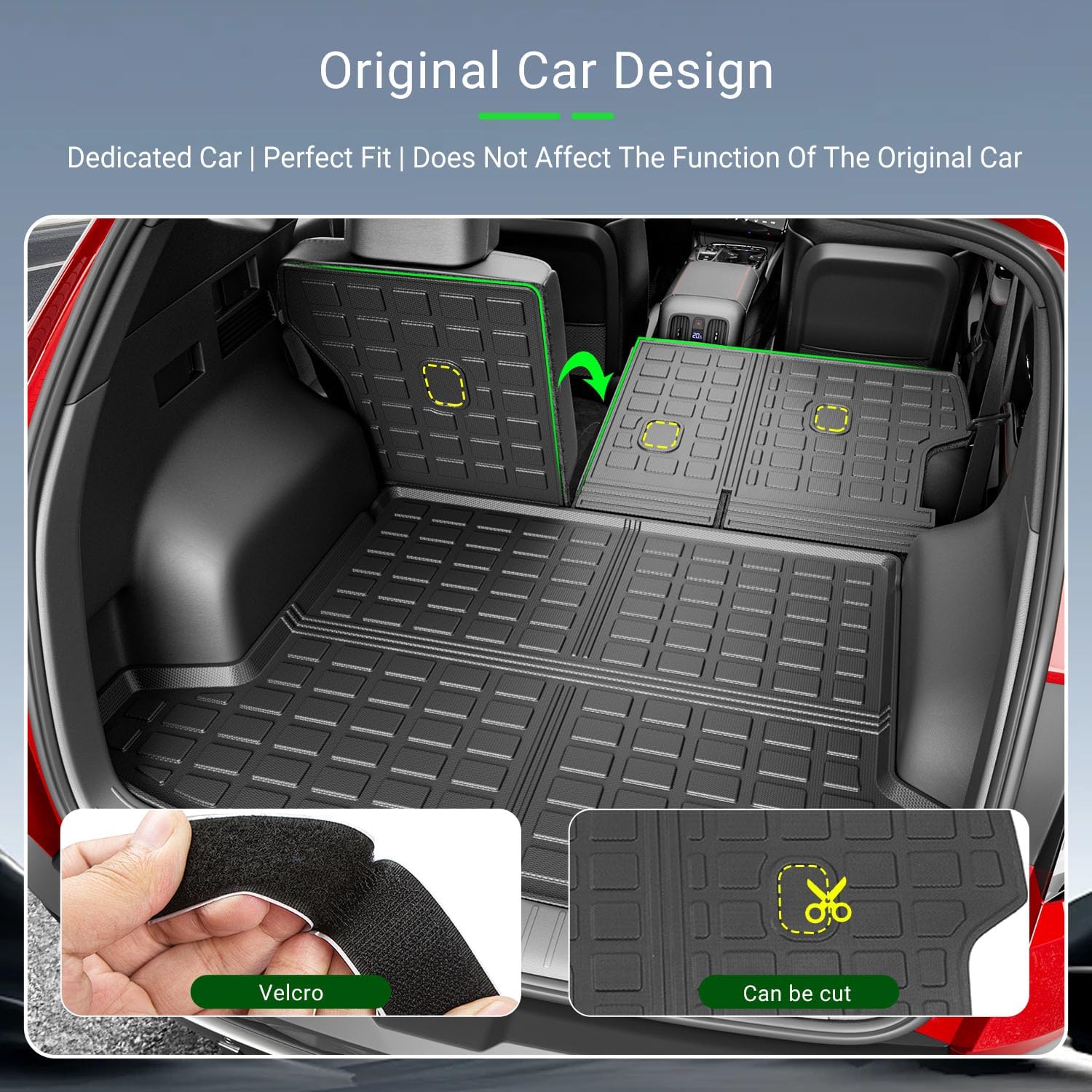 Cargo Mat Backrest Mat Compatible with 2022-2026 Tucson Cargo Liner Back Seat Protector Replacement for 2022-2025 2026 Tucson Accessories (Trunk Mat with Backrest Mat)