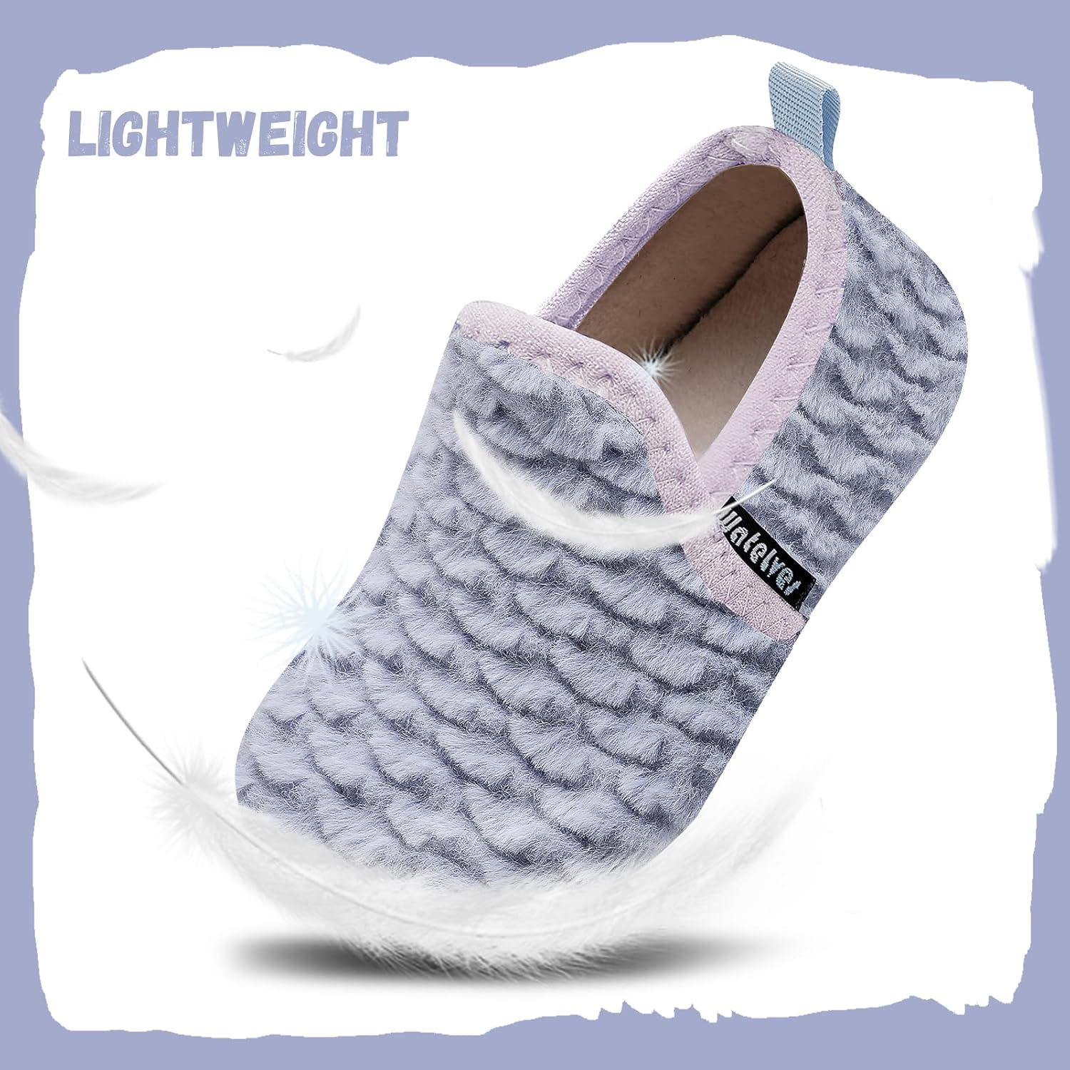 WateLves Kids Toddler Slippers Girls Boys Slip on House Shoes Lightweight Anti Slip Sock Slippers Winter Indoor Outdoor Walking Shoes - Image 4