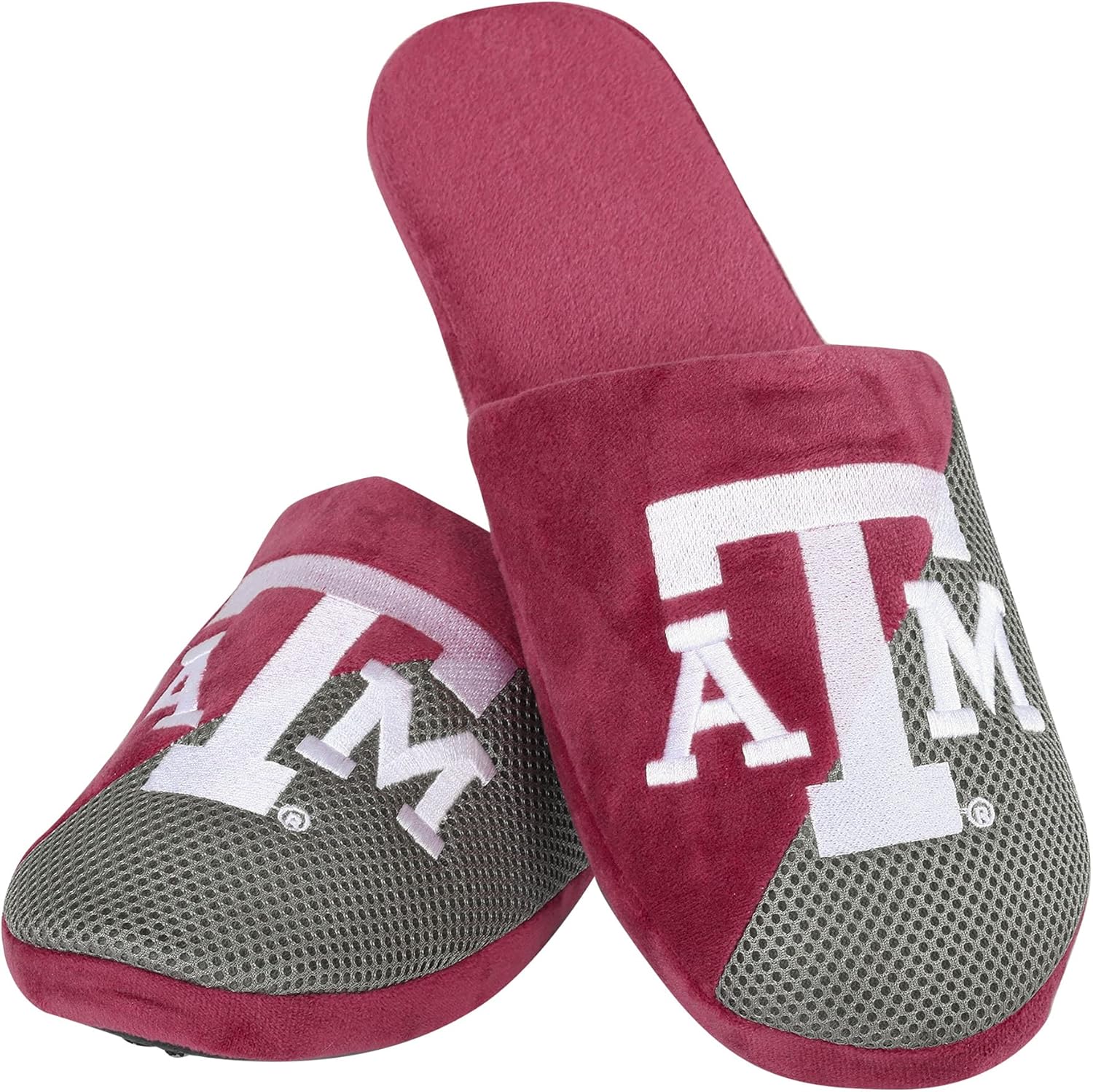 FOCO Oklahoma Sooners NCAA Mens Team Logo Staycation Slippers