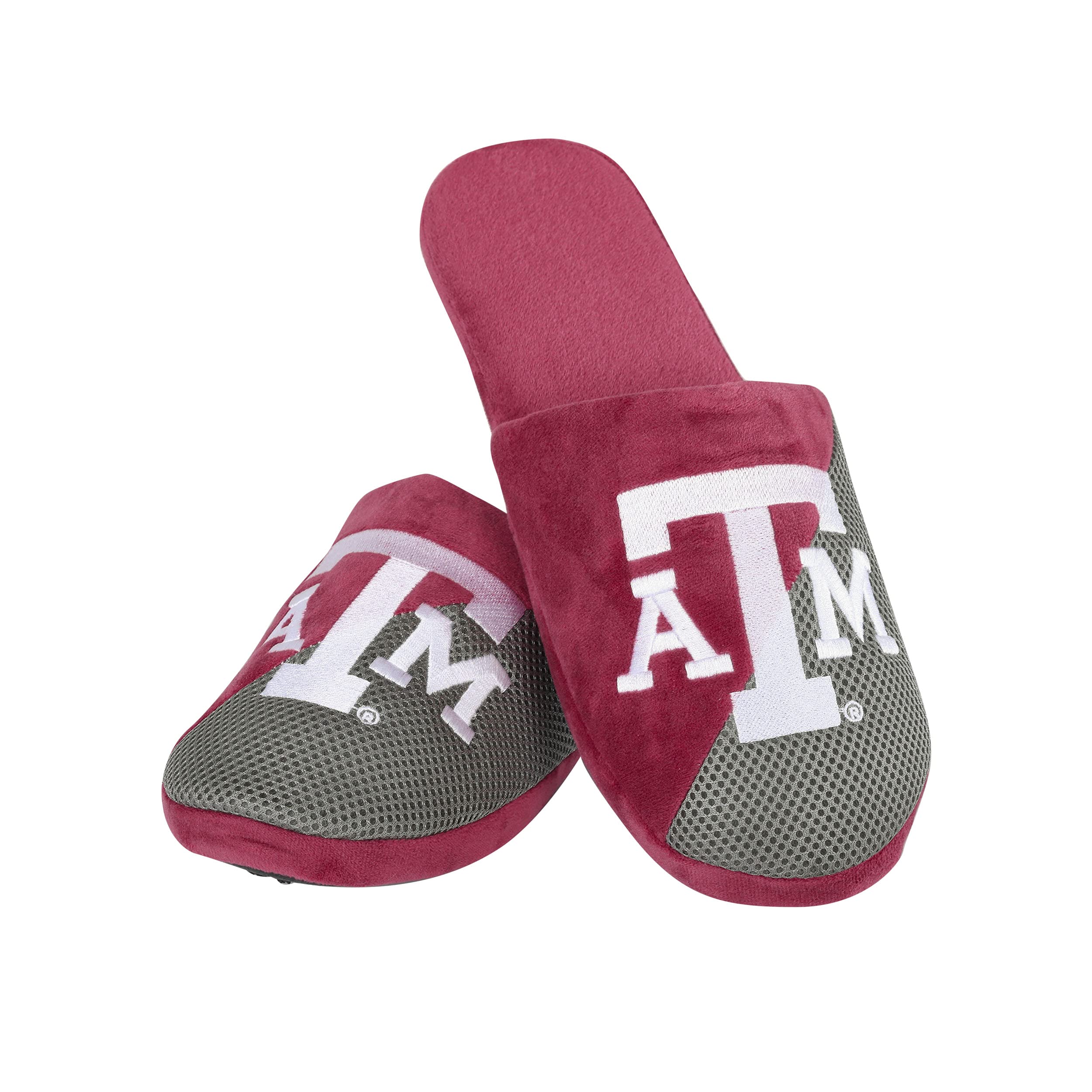 FOCO Oklahoma Sooners NCAA Mens Team Logo Staycation Slippers