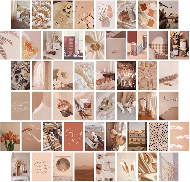 Tochek 50PCS Aesthetic Picture for Wall Collage Green Collage Print Kit Aesthetic Picture Indie Room Decor for Girls Wall Art Posters Print for Dorm Bedroom, Pink