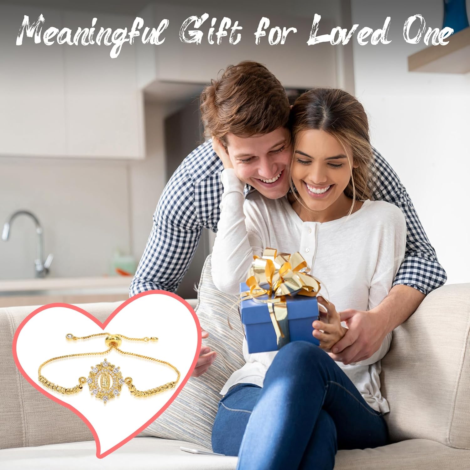 Virgen De Guadalupe Bracelet - Our Lady of Guadalupe Bracelet, Rosary Virgin Mary Bracelets Copper Plated with Real Gold Adjustable Link Jewelry Gift for Men Women - Image 7