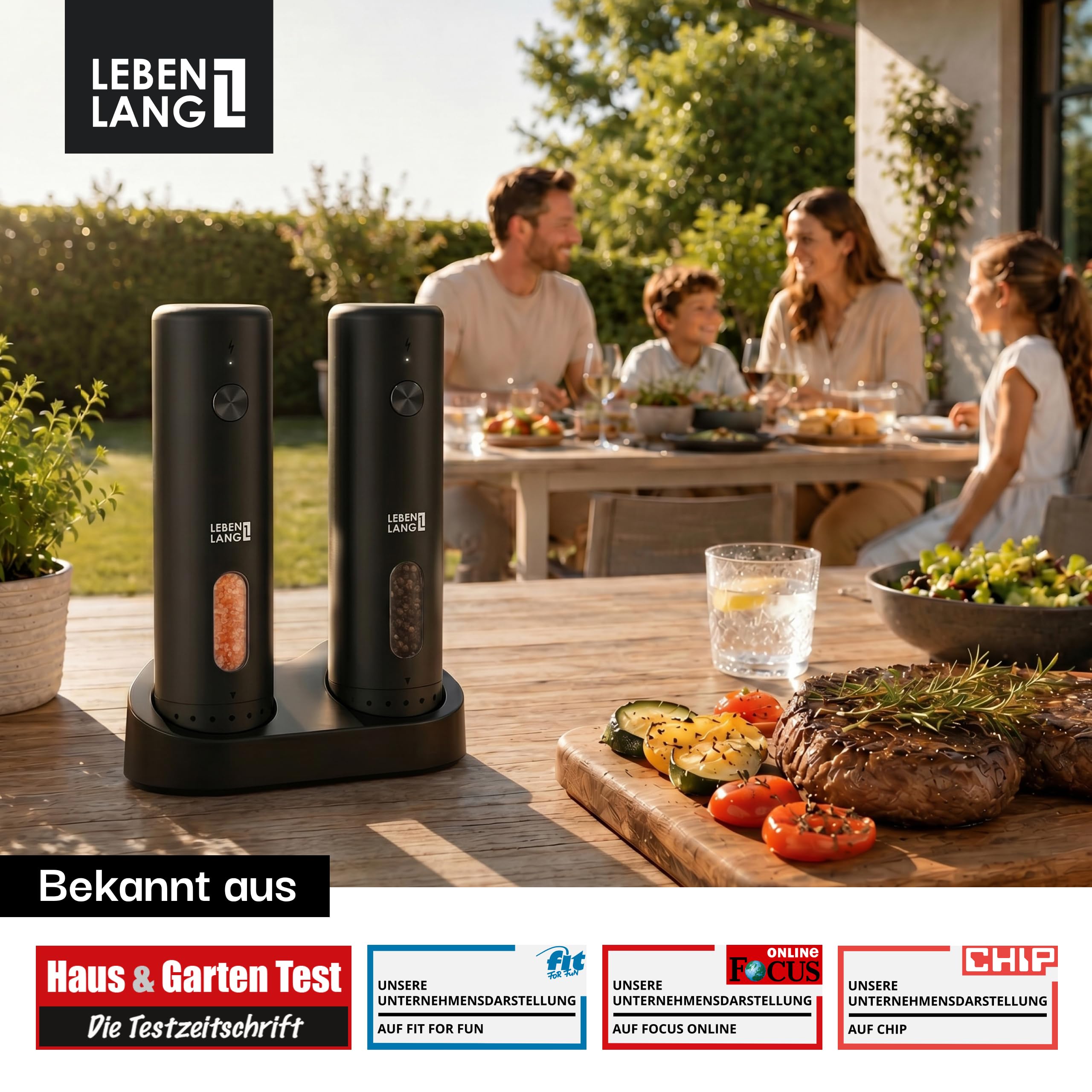 LEBENLANG LBL9601 LBL9602 Macinapepe elettrico (Acciaio inossidabile)