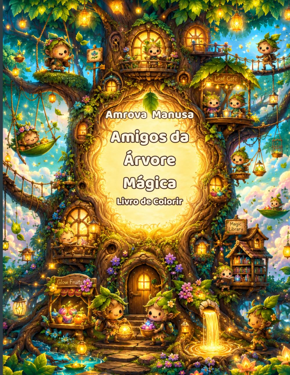Amigos da Árvore Mágica – Livro de Colorir: Páginas divertidas para colorir sobre aventuras em casas na árvore, amizades na floresta, brincadeiras na ... e mundos mágicos para crianças de 4 a 6 anos