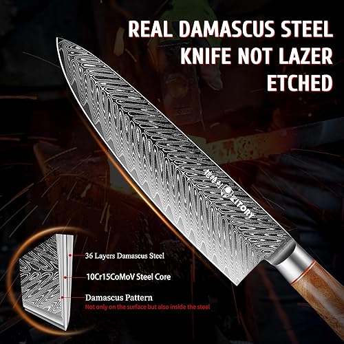 Miniatura 4 de Cuchillo japonés, cuchillo de chef japonés, cuchillo de cocina afilado de 8 pulgadas, cuchillos de chef Gyutou, cuchillo de acero 9CR18MOV, regalos