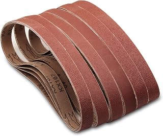 1 x 30 inch Aluminum Oxide Sanding Belt, 4 Each of 40 80 120 150 240 400 Grit Abrasive Sandpaper for Belt Sander, 24 Pack