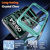 Vista 261 de TAURI Funda magnética 2 en 1 transparente para iPhone 14 Pro, compatible con Magsafe [no amarillenta] con protector de pantalla, protección de grado