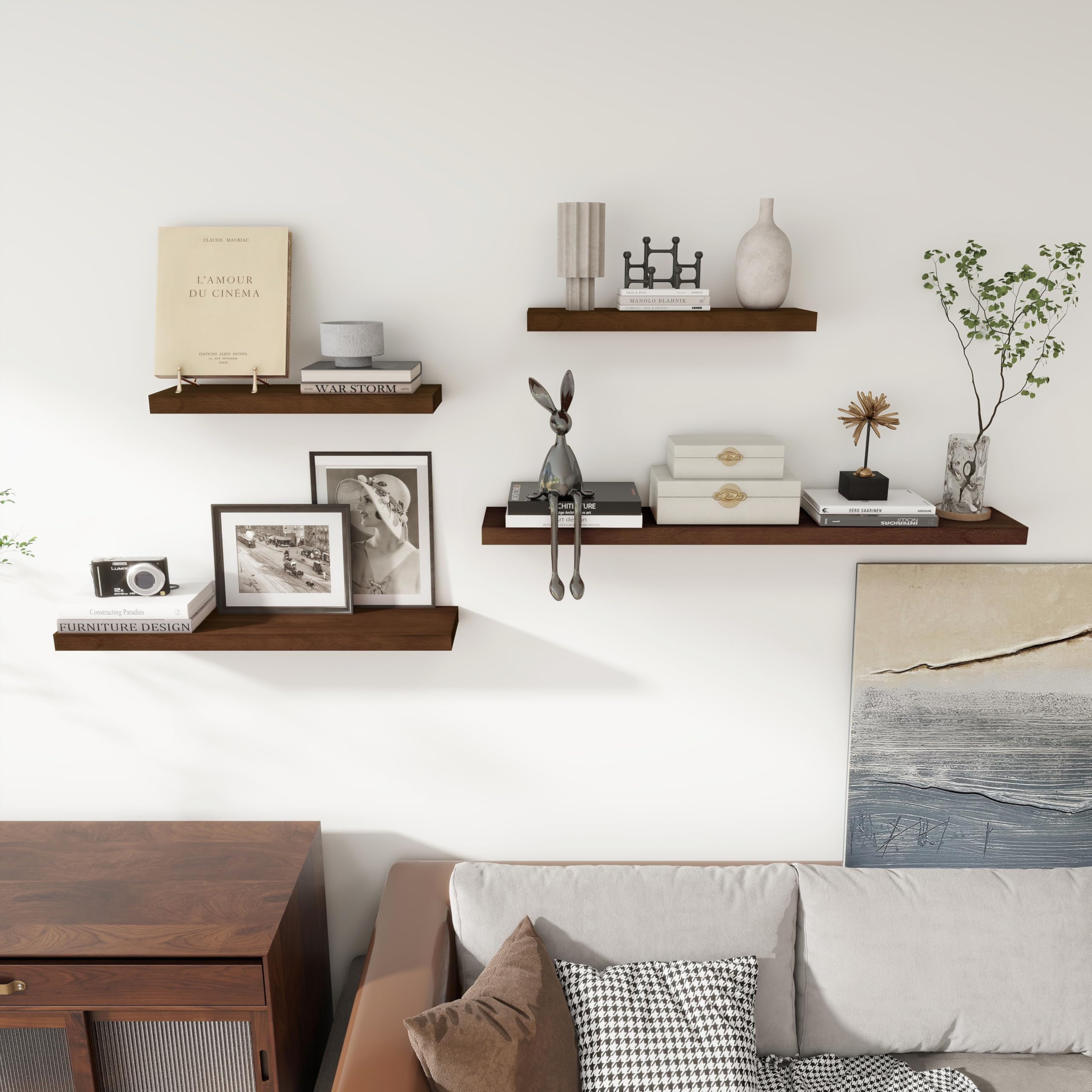 Curated visual reference: Visual Reference: Snapklik Com Axeman Floating Shelves 8 Inch Deep Modern Solid