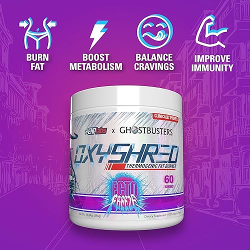 Miniatura 19 de EHP Labs OxyShred - Polvo termogénico para antes del entrenamiento y suplemento para adelgazar, clínicamente probado, con L-glutamina y