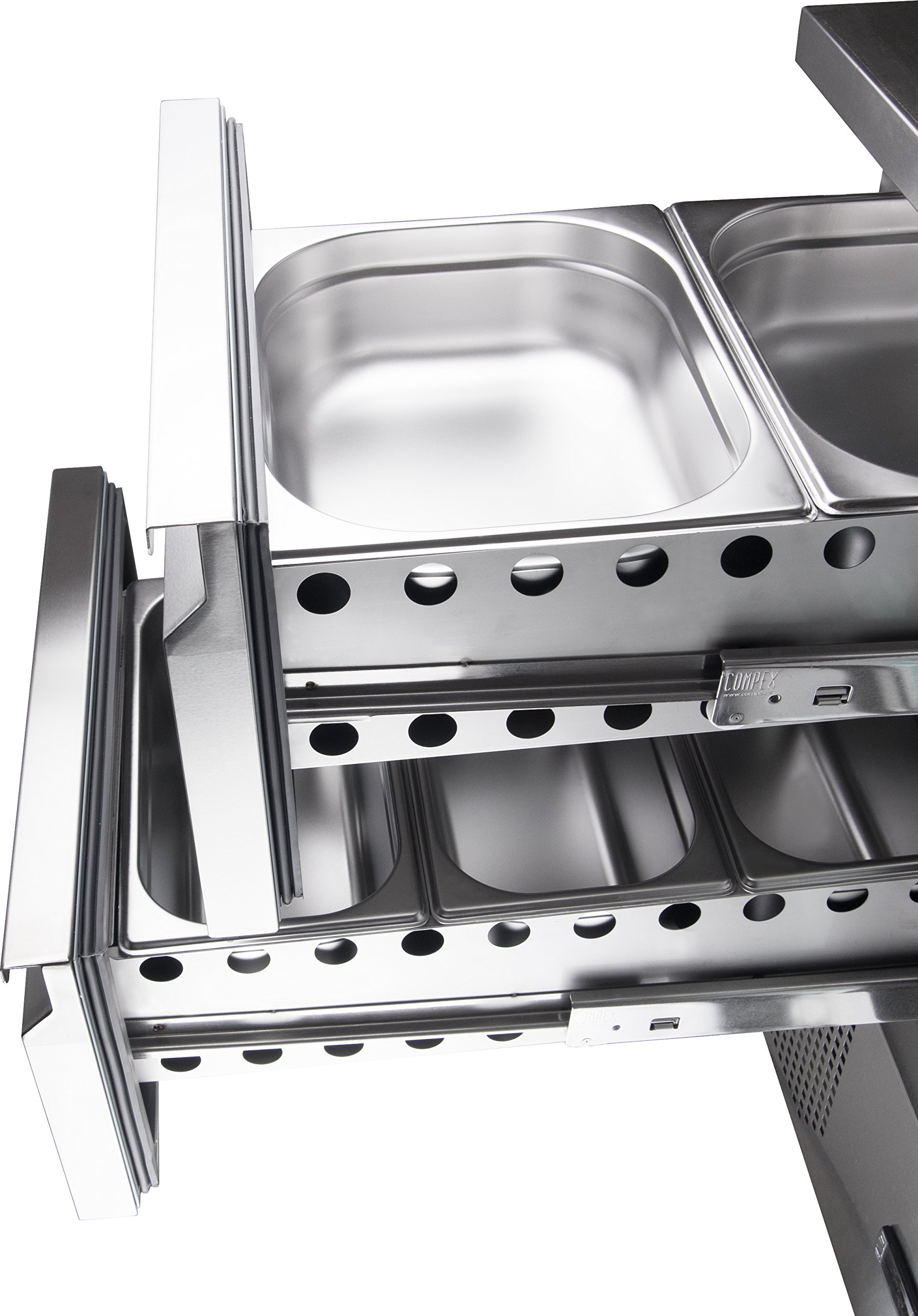 ZORRO - Kühltisch ZS 901 2D - 1 Tür - 2 Schubladen - Gastro Saladette mit Arbeitsfläche - R600A - Digitales Thermostat