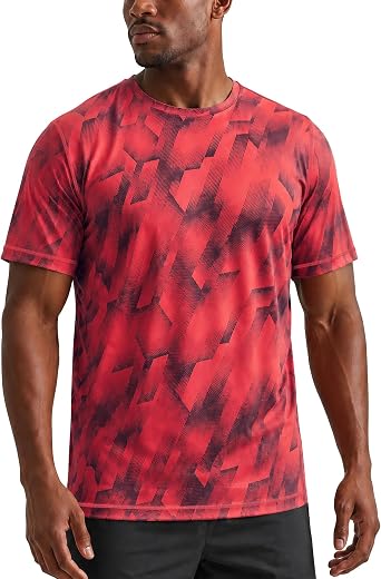 Zengjo Workout Shirts for Men Quick Dry Moisture Wicking Athletic T-Shirt | Micro-perforated performance jersey, breathable stretch, flatlock seams; gym, running, tennis, and outdoor training