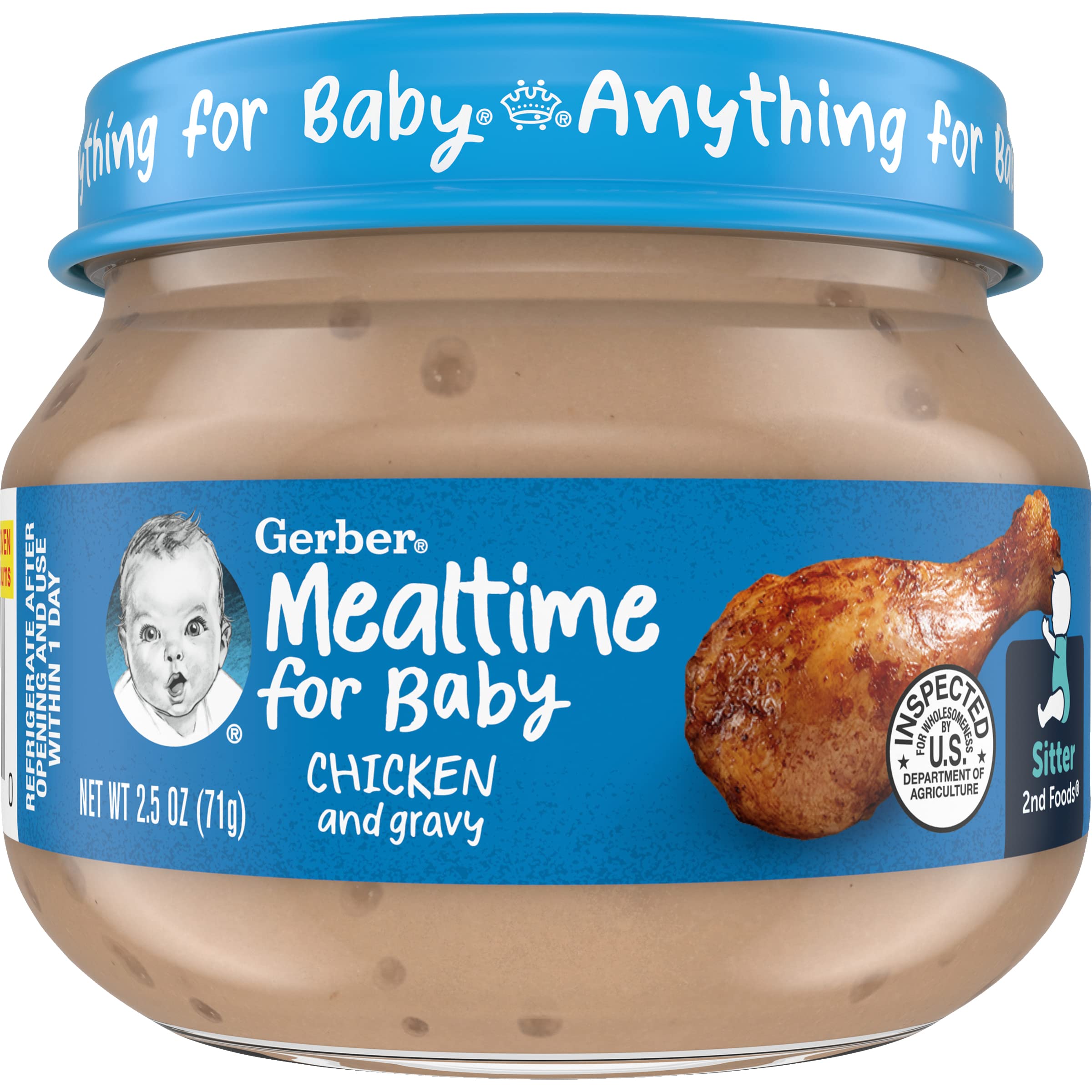 Gerber Chicken and Gravy Baby Food, 2.5 Oz (Pack of 6)