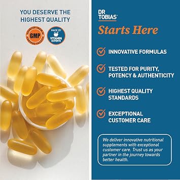 Dr. Tobias Omega 3 Fish Oil 2000mg Triple Strength | 180 Softgels