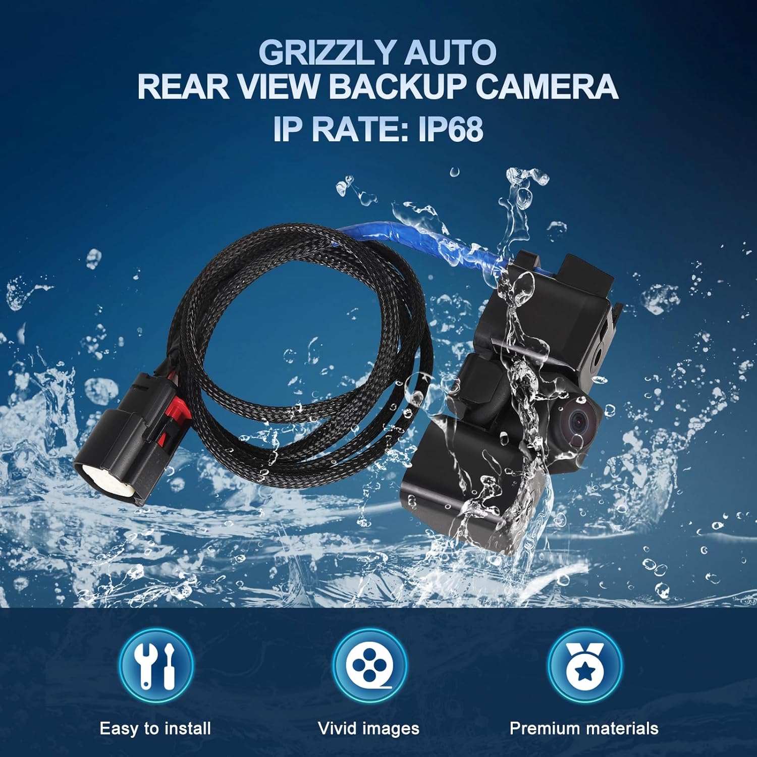 Rear View Backup Camera Replacement for Chevy Cheyenne Silverado for GMC Sierra 1500 2500 HD 3500 HD 4.3L 6.0L 6.6L V8 2014 2015, Parking Assist Camera Replace 22803702 23306741