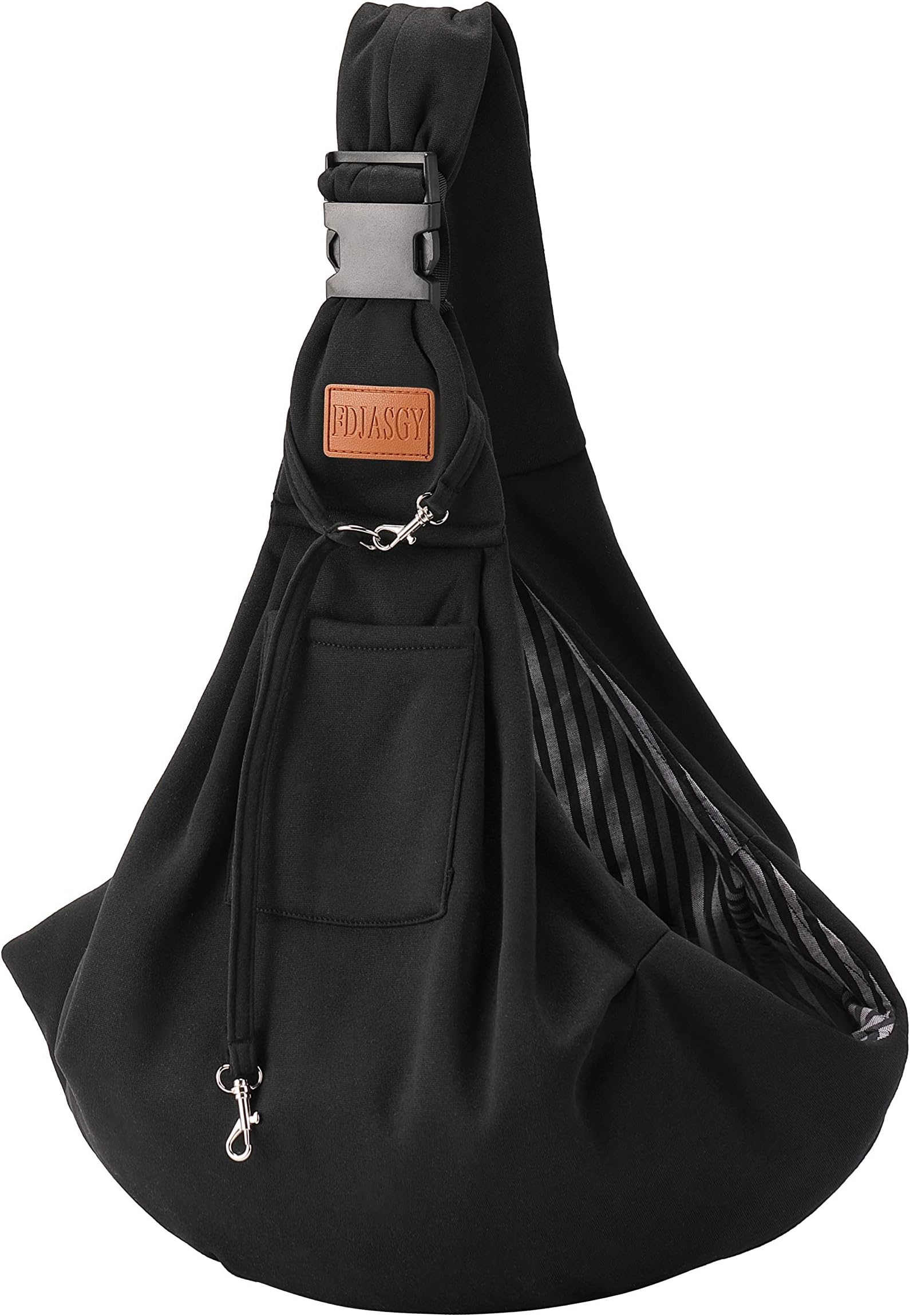 FDJASGY Small Dog Sling Cat Carrier Adjustable Strap Hands Free Reversible Pet Puppy Travel Bag Backpack for Outdoor Travel