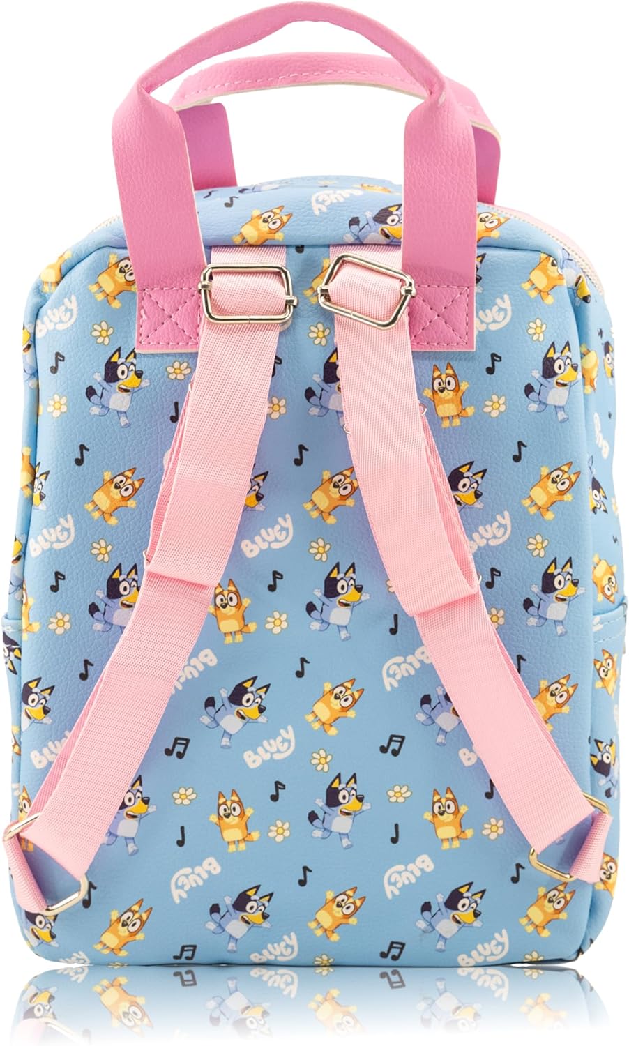 Fast Forward Bluey Mini Backpack for Kids & Adults | 10" PU Leather Bluey Backpack Purse Featuring Bluey | Toddler Travel Bag, Small Backpack Bookbag for School, Travel, or Everyday Use | Ages 3+ - Image 3