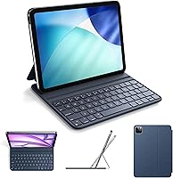 Vista 9 de HOU Funda con teclado para iPad de 10ª generación/iPad de 11ª generación de 11 pulgadas A16 2025 – Folio inteligente, ultra delgada, carga