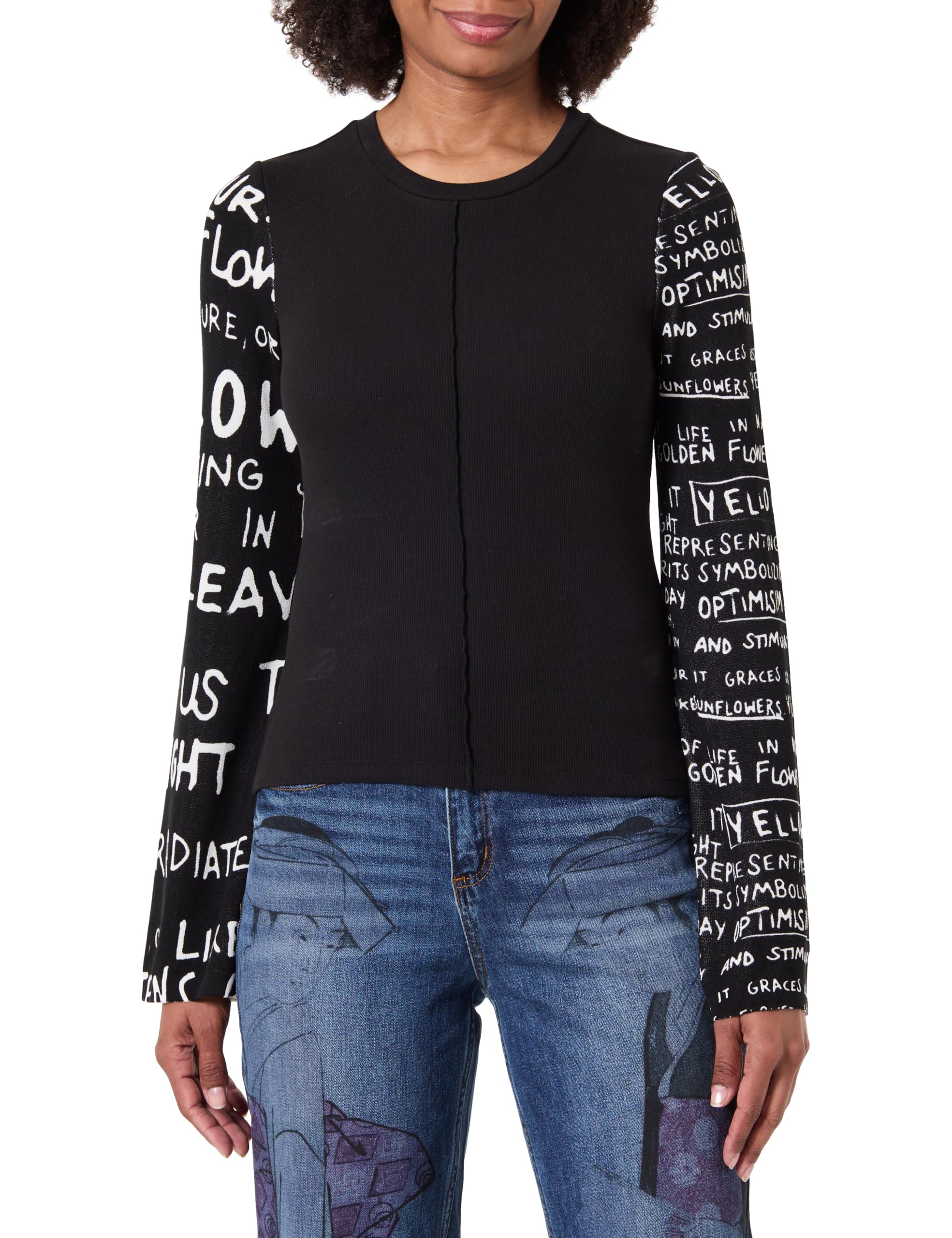 Desigual Damen Schwarz Ts_rebe, 2000 Negro, S