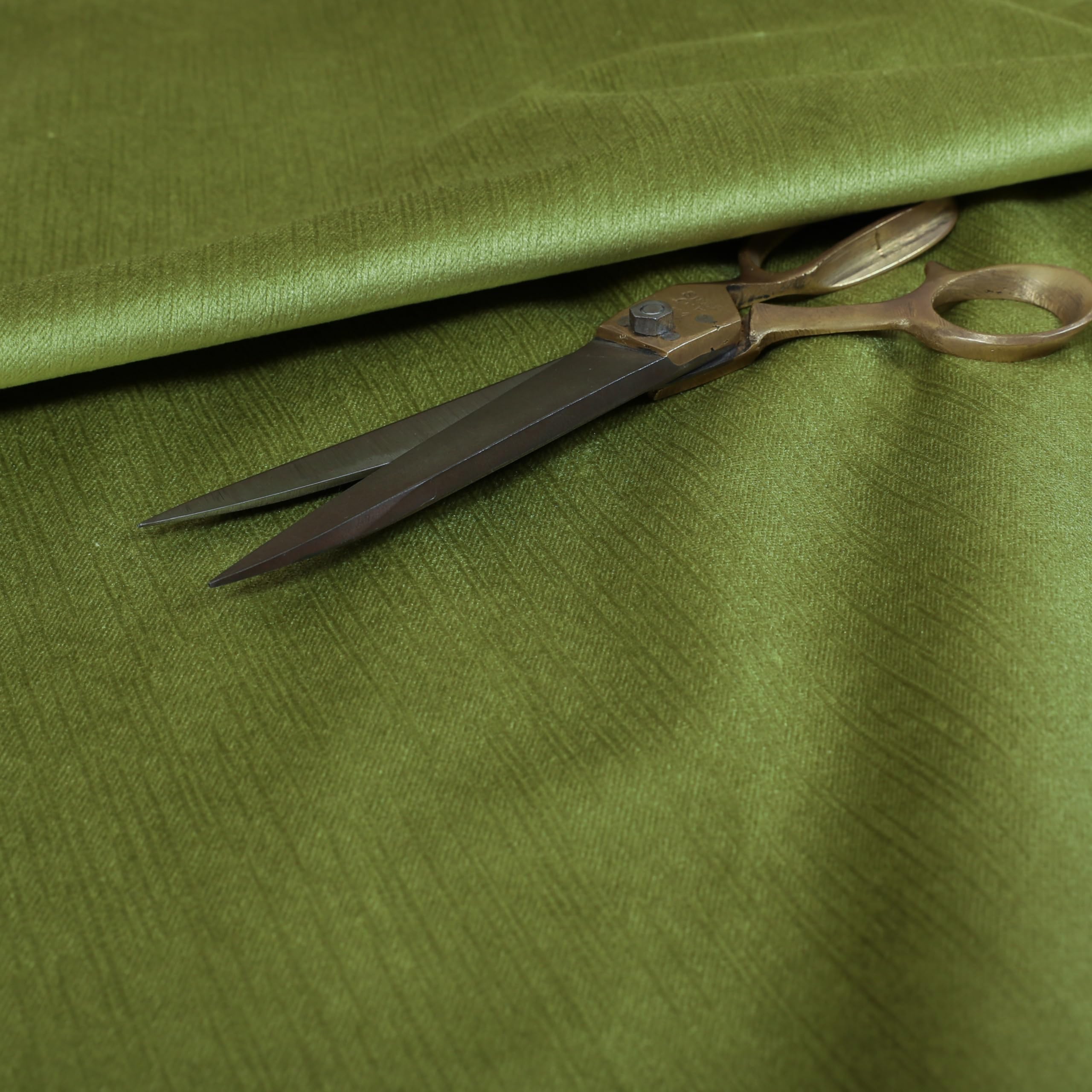 Redbrick Mill Fabrics Flame Retardant Soft Shine Textured Chenille Velvet Upholstery Furnishings Curtains Quality Fabric by The Metre (Apple Green)