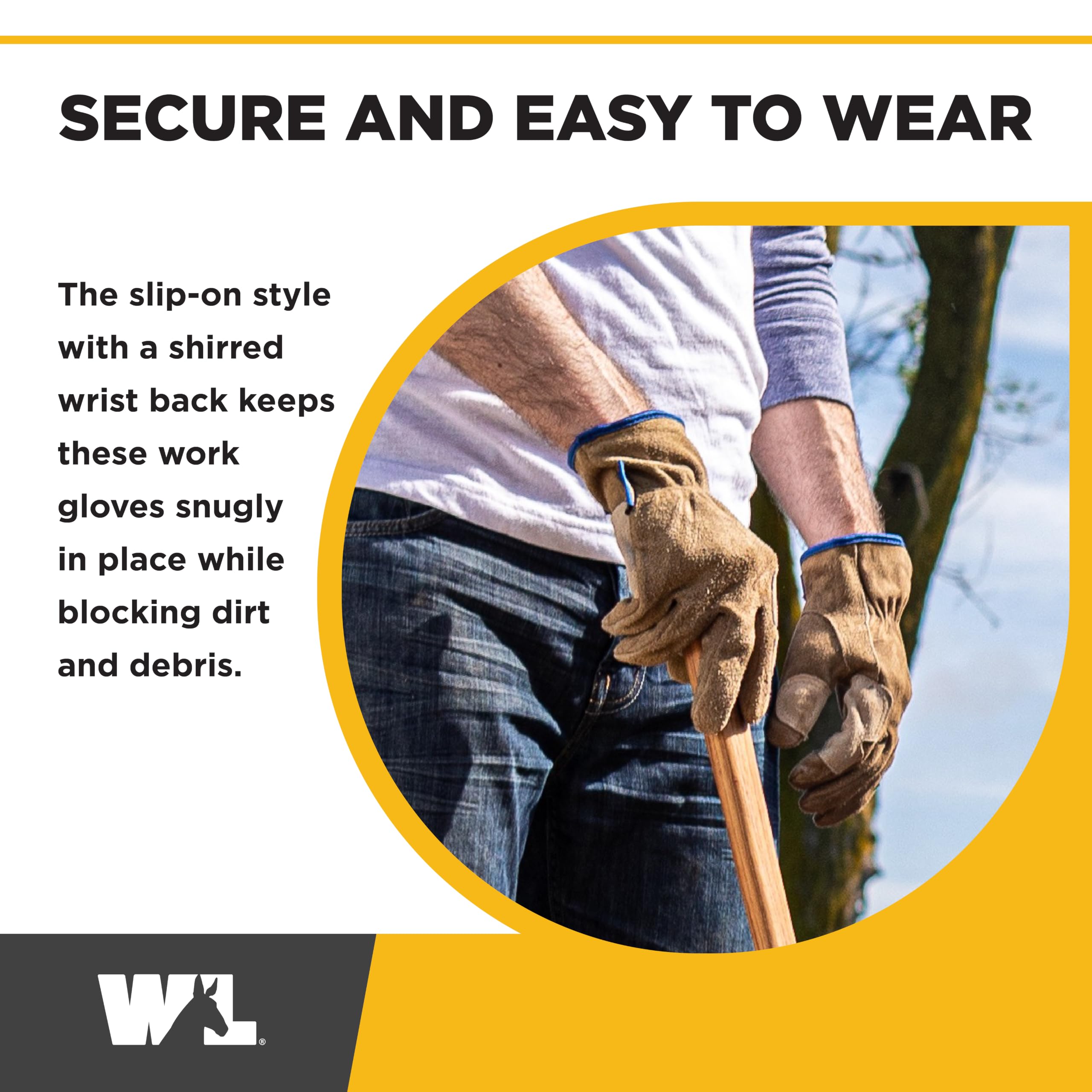 Wells Lamont daim en cuir de vache Hydrahyde escrime Gants de travail, 1019M