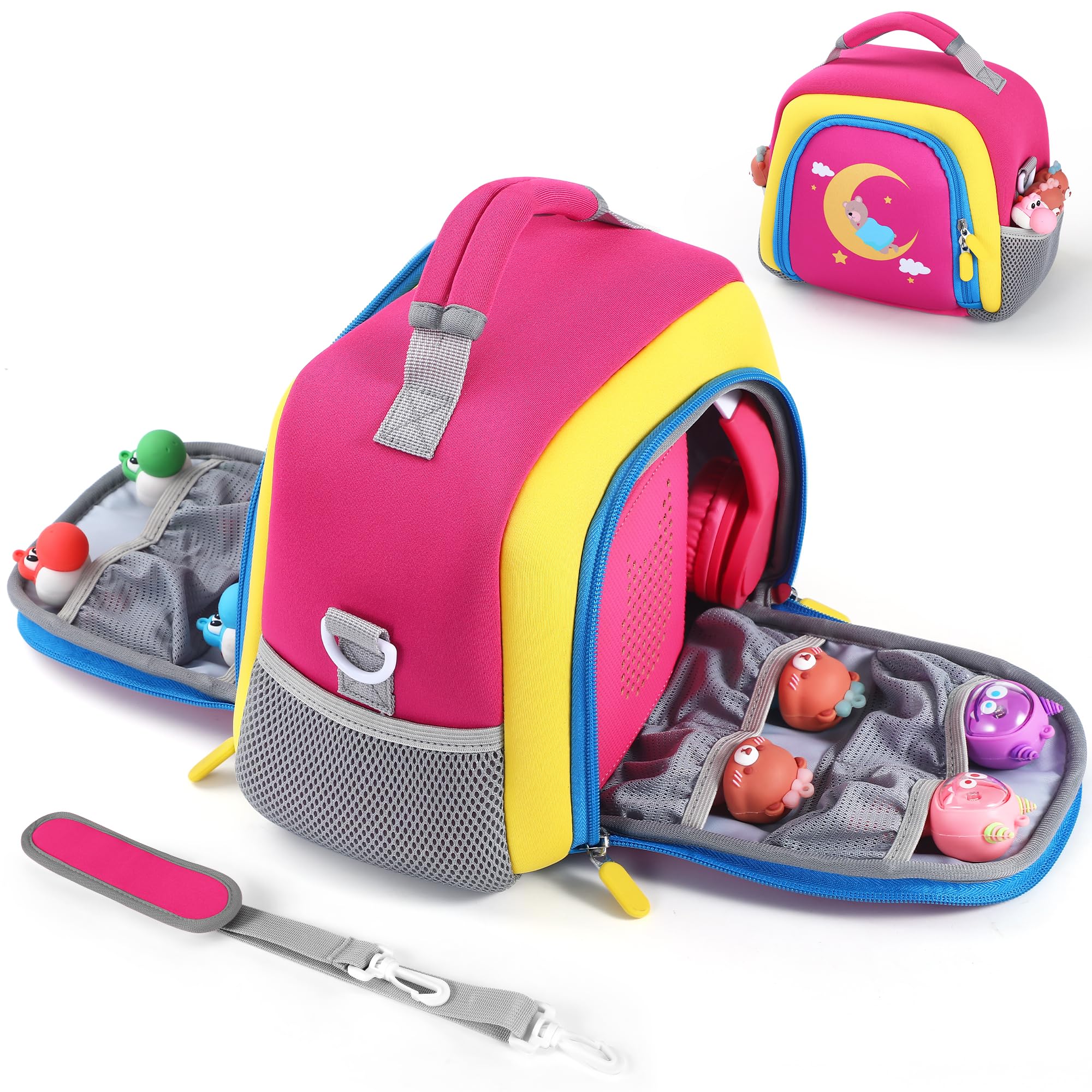 Seracle Portable Travel Organizer Carrying Case Compatible with Toniebox Audio Player, Tonies Figures, Headphones and Charging Station, Storage