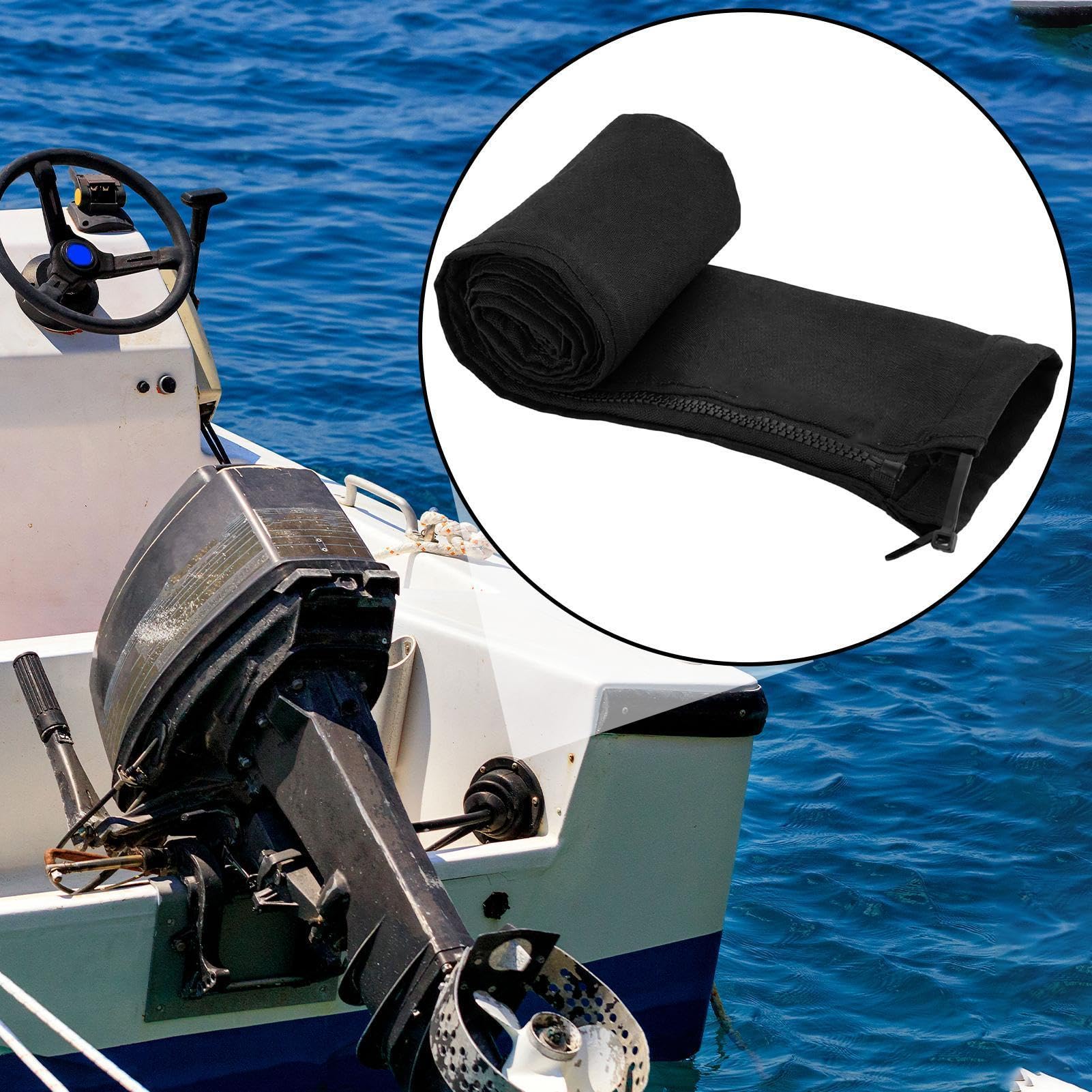 Manicotto Per Cavo Motore Per Pesca Alla Traina - Protezione Avvolgente Per Cavo Motore In Tela, Protezione Per Sartiame Per Barca Con Cerniera, Per Fuoribordo | Tecnici Meccanici All'