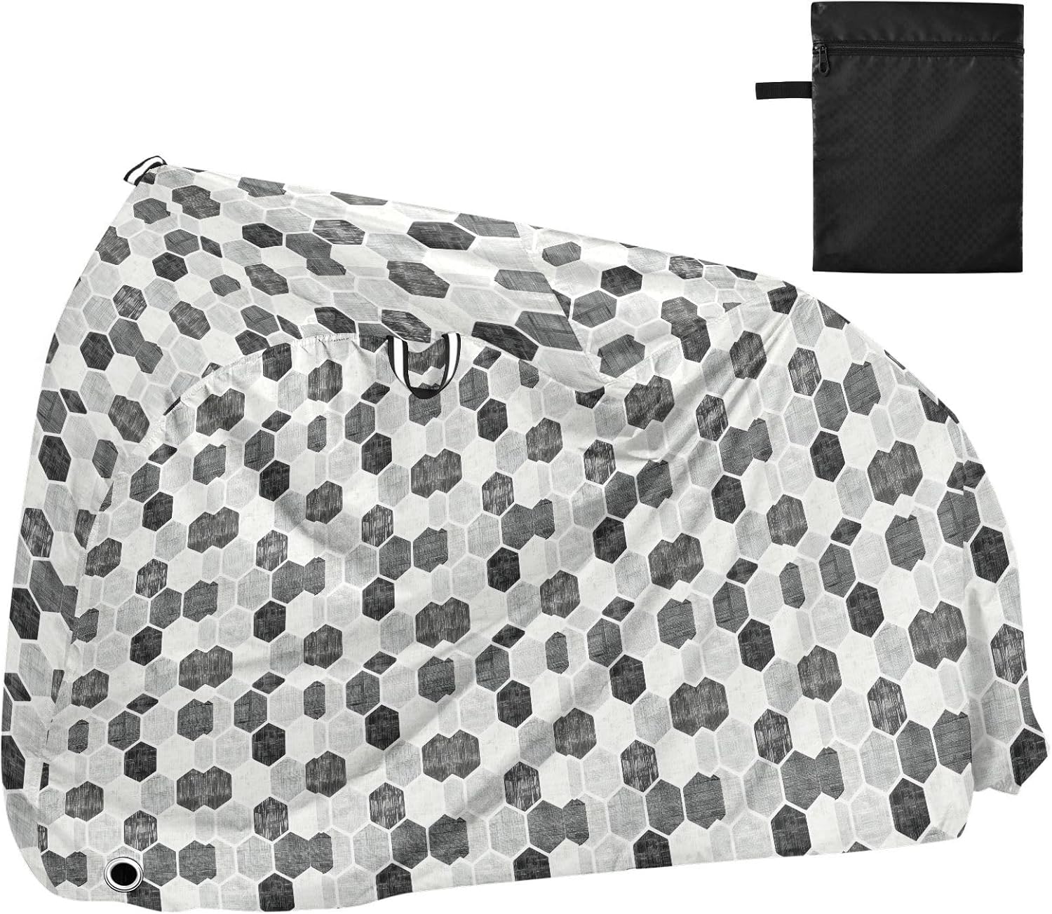 ALAZA Geometric Hexagons Honeycomb Bike Cover Waterproof Outdoor Ebike Bicycle Covers Tarp Protection for 1/2 Bikes, Sun UV Dust Wind Proof