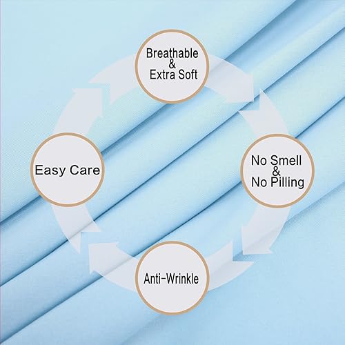 Miniatura 4 de Juego de sábanas de 4 piezas tamaño individual XL, sábanas y fundas de almohada de lujo de 1800 hilos, 1 sábana encimera, 1 sábana bajera y 2 fundas