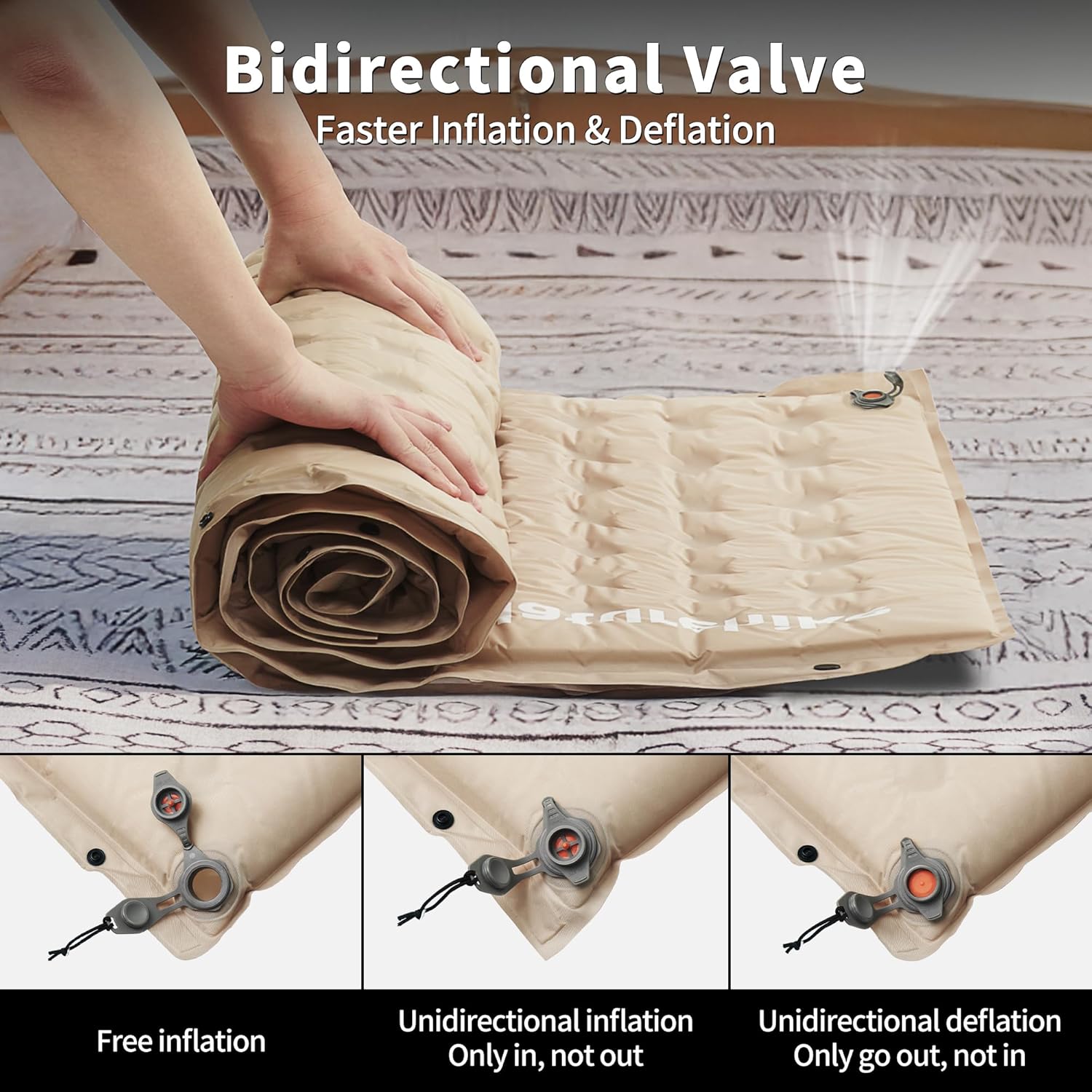 Naturehike Connectable Self Inflating Sleeping Pad, 2.36" Memory Foam Camping Pad, Backpacking Camping Mattress Pad for Tent, Travel, Car, Hammock