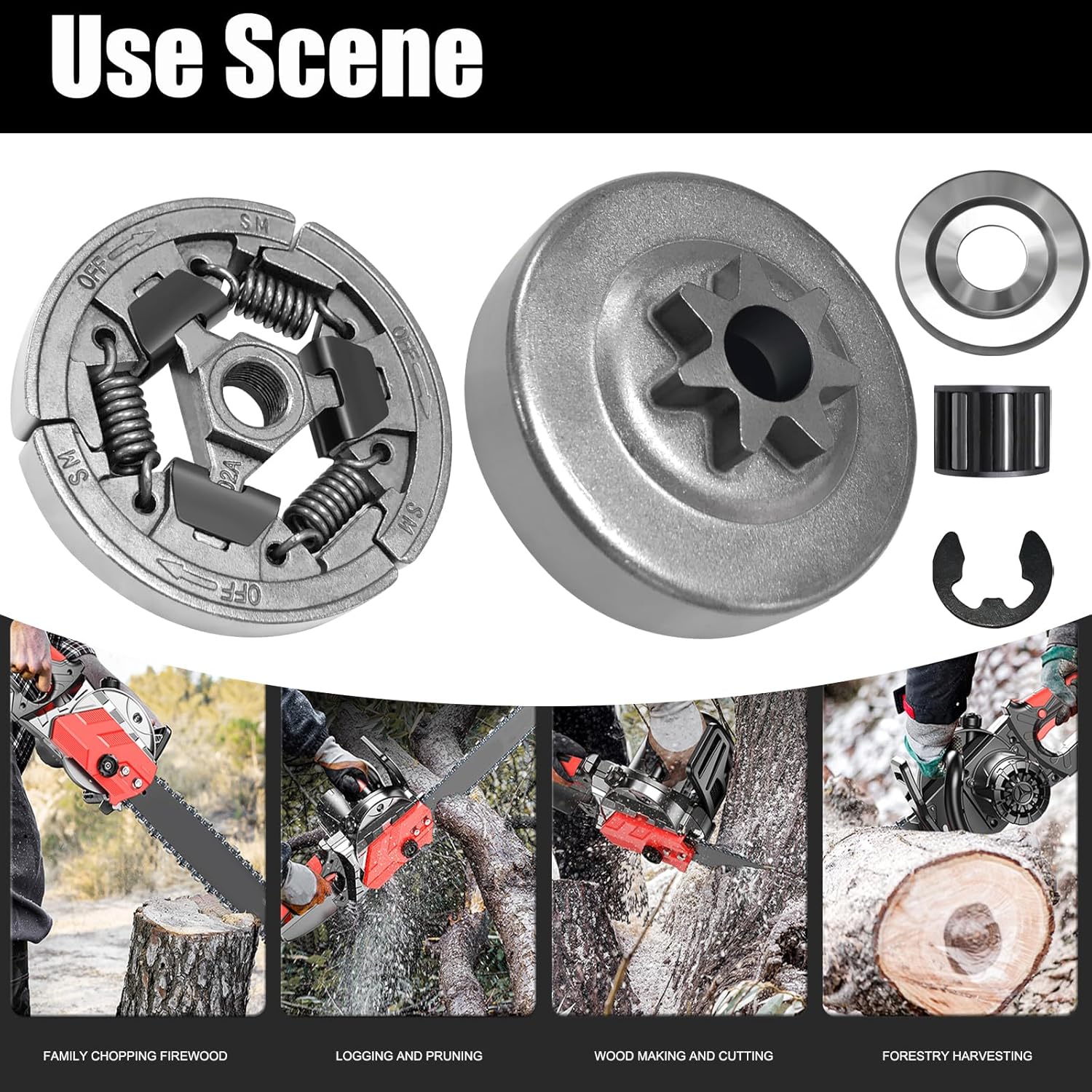 .325" 7T Clutch Drum Sprocket Kit view 7