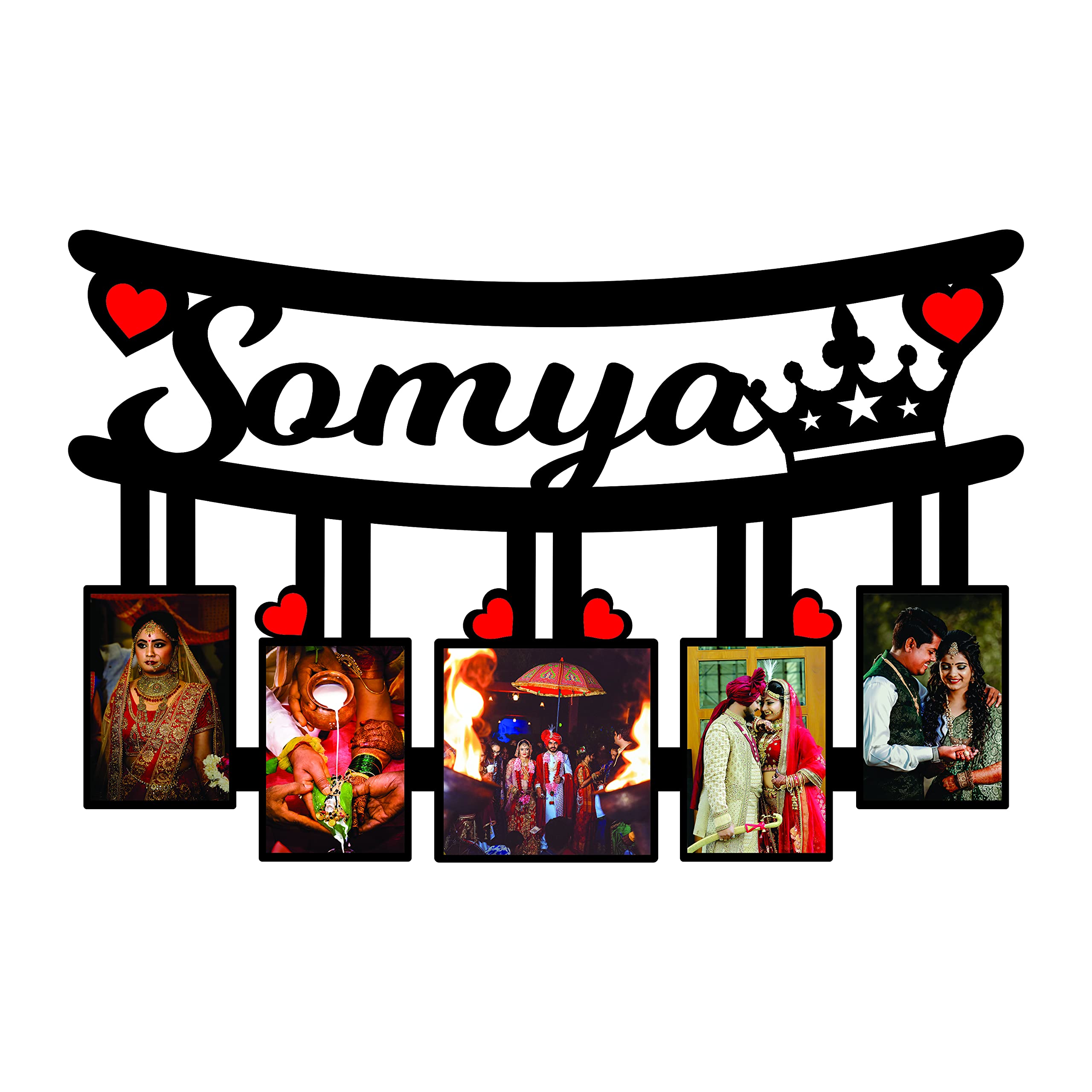 Anuman |Customized Gifts for Girls| Customized Photo Frame | Customized Photo Frame with Photos and Name 12x18 inch