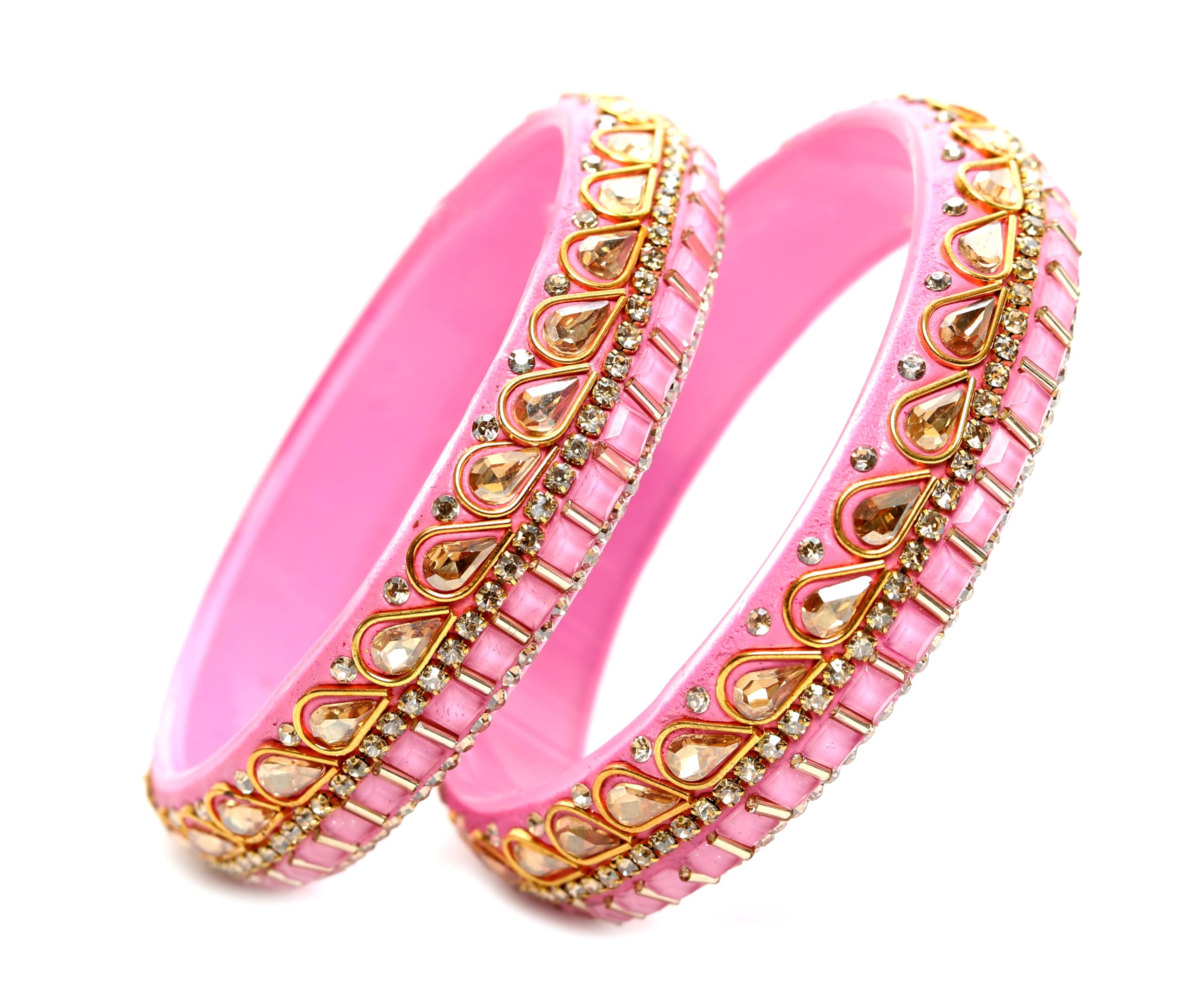 KOTTIAR CREATIONS Borosilicate Glass Kada Set - Pack of 2 | Durable | Handcrafted Indian Bangle Bracelets | Elegant Ethnic Jewelry | Perfect for Weddings & Festive Occasions (BEAUTY PINK, 2.6) (B0DFYKSNSB) Amazon Price History, Amazon Price Tracker