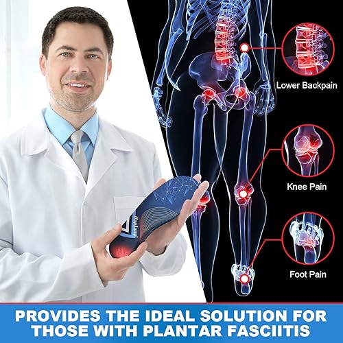 Miniatura 4 de Plantillas ortopédicas para aliviar el dolor de la fascitis plantar, plantillas ortopédicas de soporte de arco con inserciones de zapatos de control