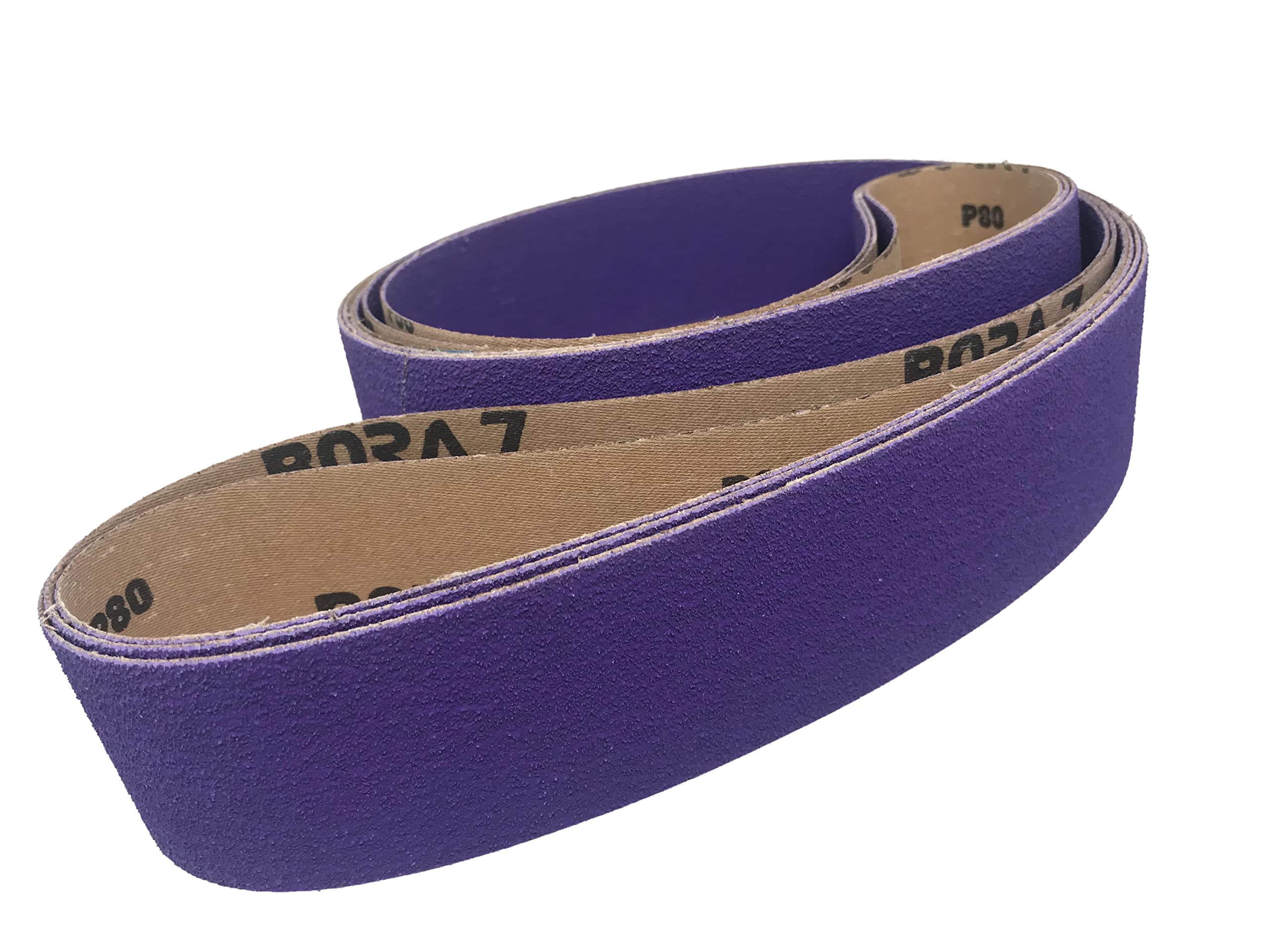 2X72 Premium High Performance Purple Ceramic Sanding Belts for Metal Grinding Ideal for Knife Makers (60 Grit