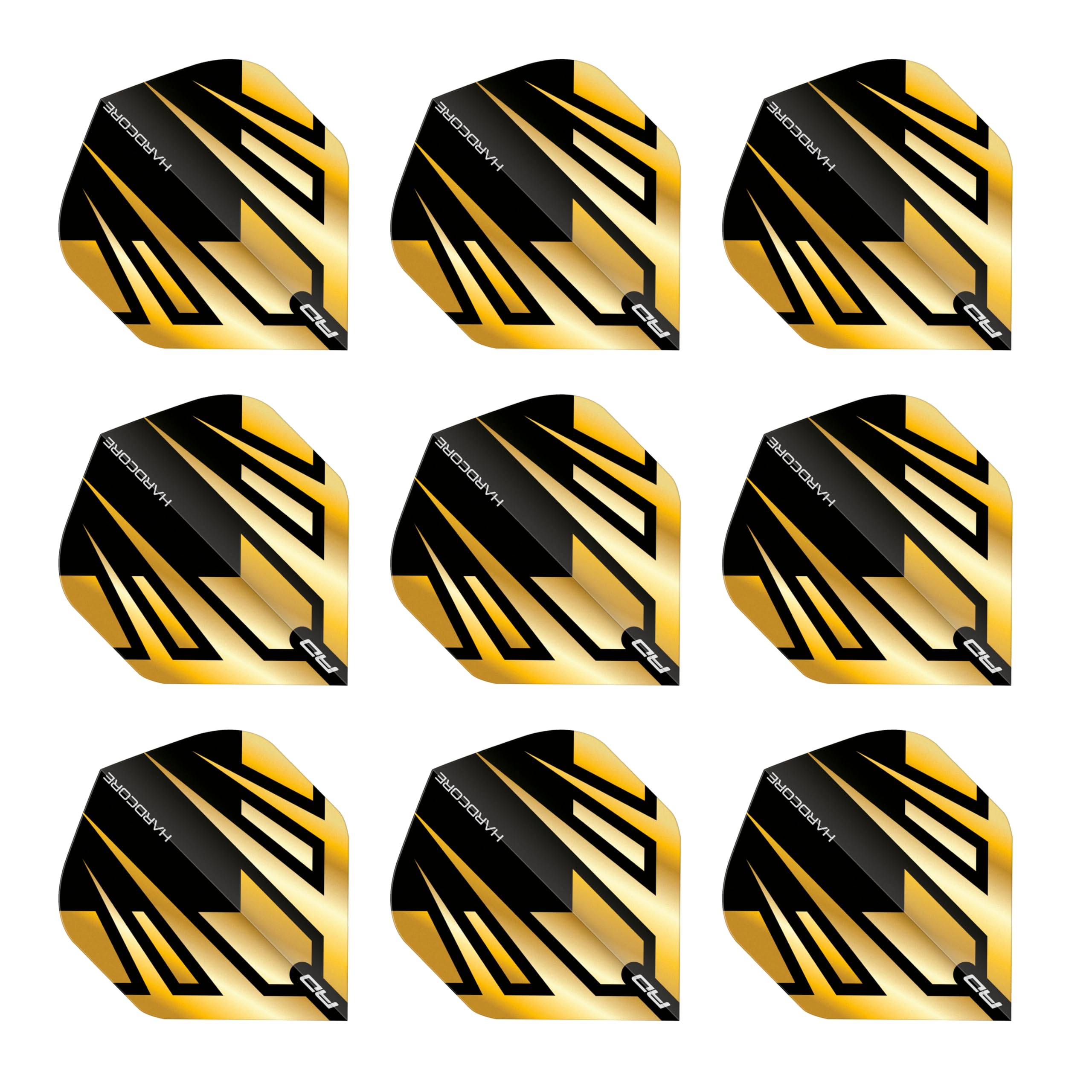 Hardcore Premium Dart Flights - 3 Sets Per Pack (9 Dart Flights in Total)