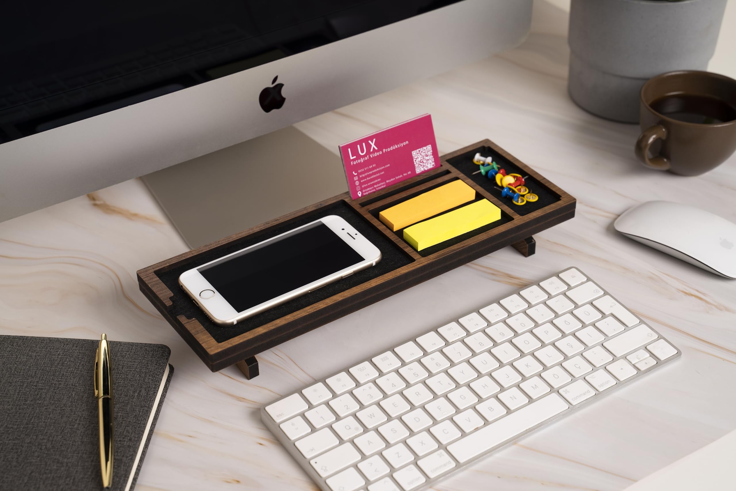 Vigowood Masaüstü Organizer Mini Ceviz