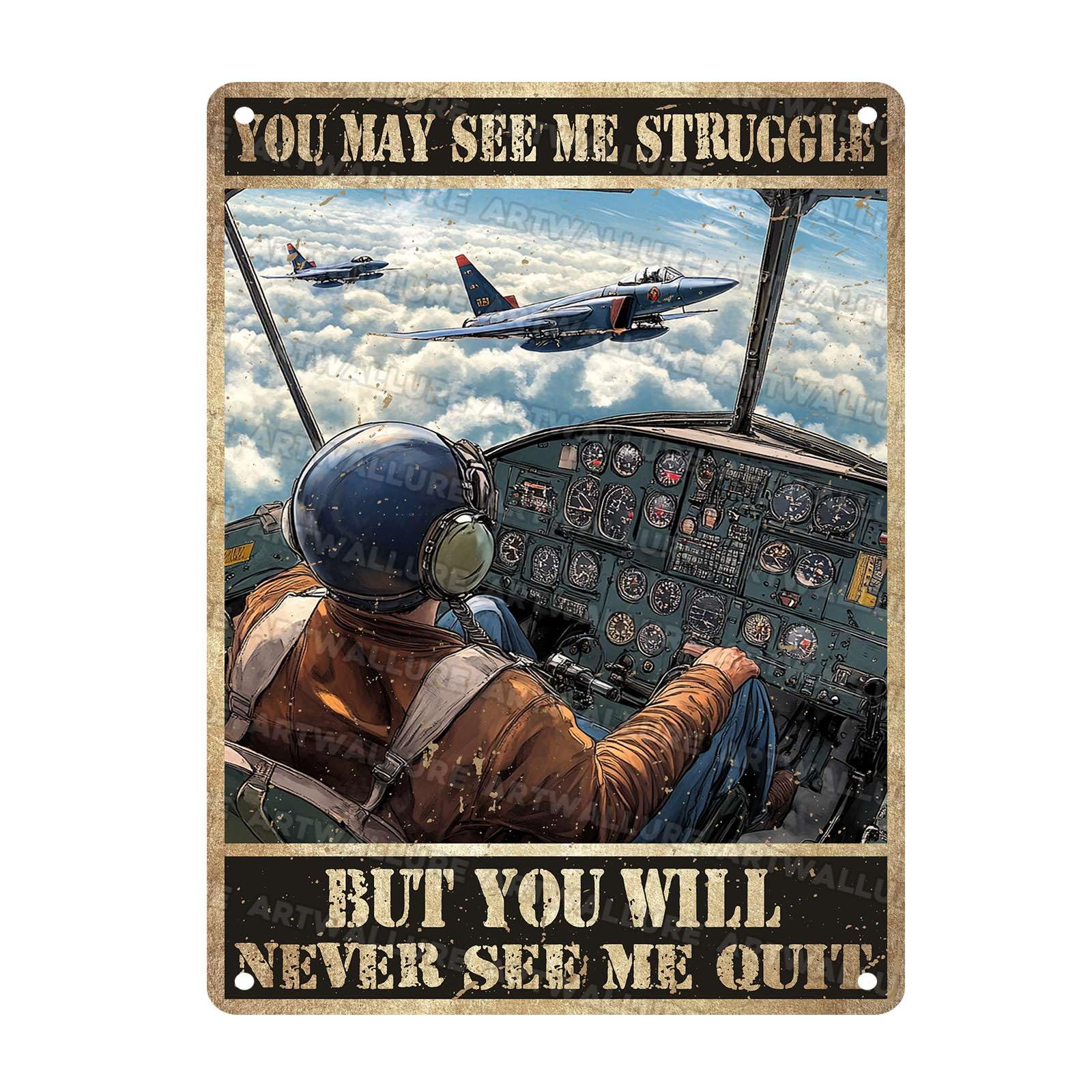 Vintage Metal Sign Air Force Soldier Everything Will Kill You So Choose Something Fun Memorial Day Metal Poster Office Rustic Home Office Bathroom Aluminium Sign Wall Decor 12x16Inch