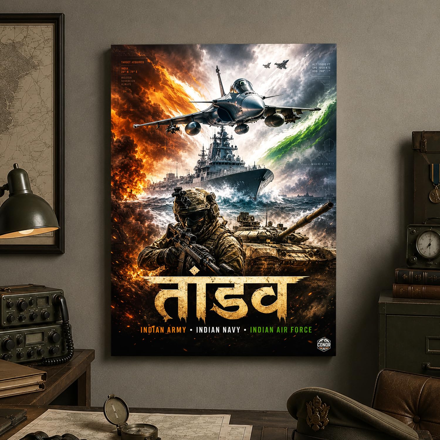 CONQR Army Commando Spirit Artwork Military Motivation Army Wall DS55 20x30-picture-22