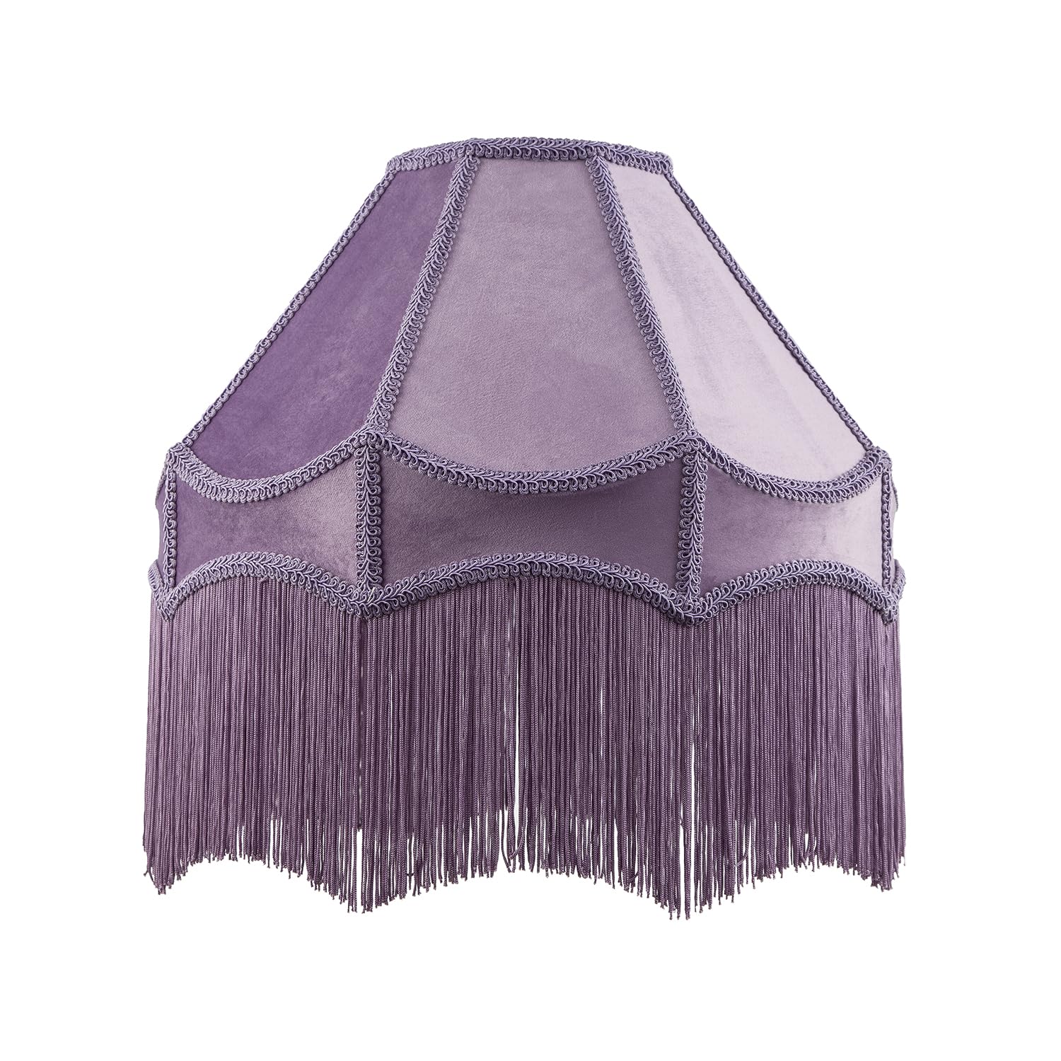 Happy Homewares Victorian Empire Lampshade - Velvet - 40cm - Purple