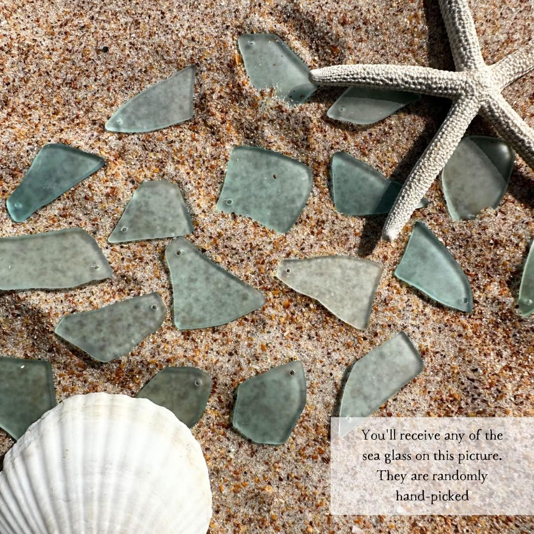 Mens Sea Glass Surfer Necklace - Men Surfing Seaglass Waterproof, Hawaii Jewelry, Hawaiian Vibes, Women Cute Choker, Beach Aesthetic Accessories, African Ocean Recycle Bead