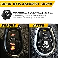 Vista 3 de x xotic tech Cubierta de Repuesto del Botón de Encendido del Interruptor de Motor de Arranque y Parada Deportivo Negro Compatible con BMW 2 3 4 5 6