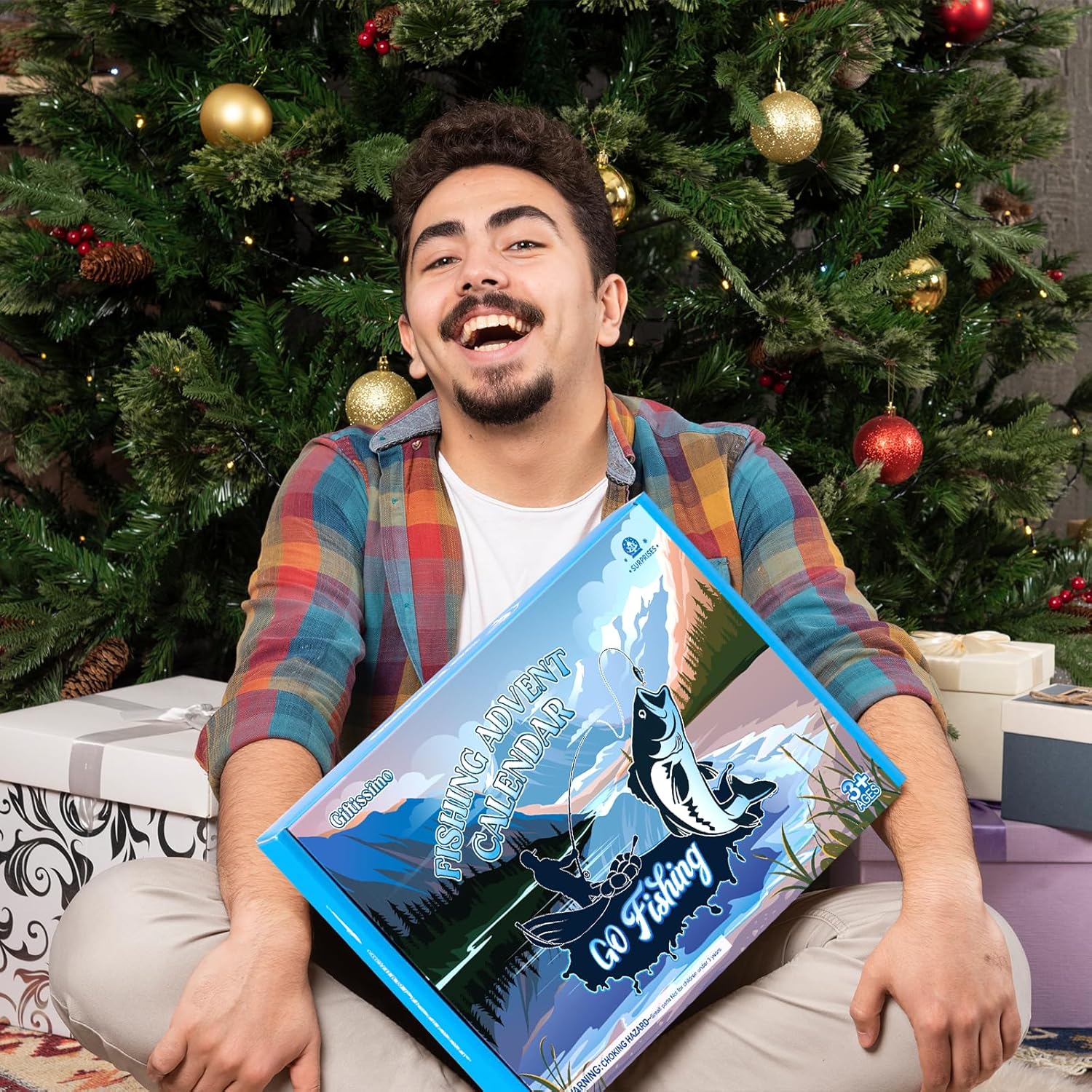 Fishing Advent Calendar, 24 Days Christmas Countdown with Fishing Tool Kit Fishing Tackle Lures, 2025 Christmas Surprise Gifts for Fisher Adult Men Teen - Image 7