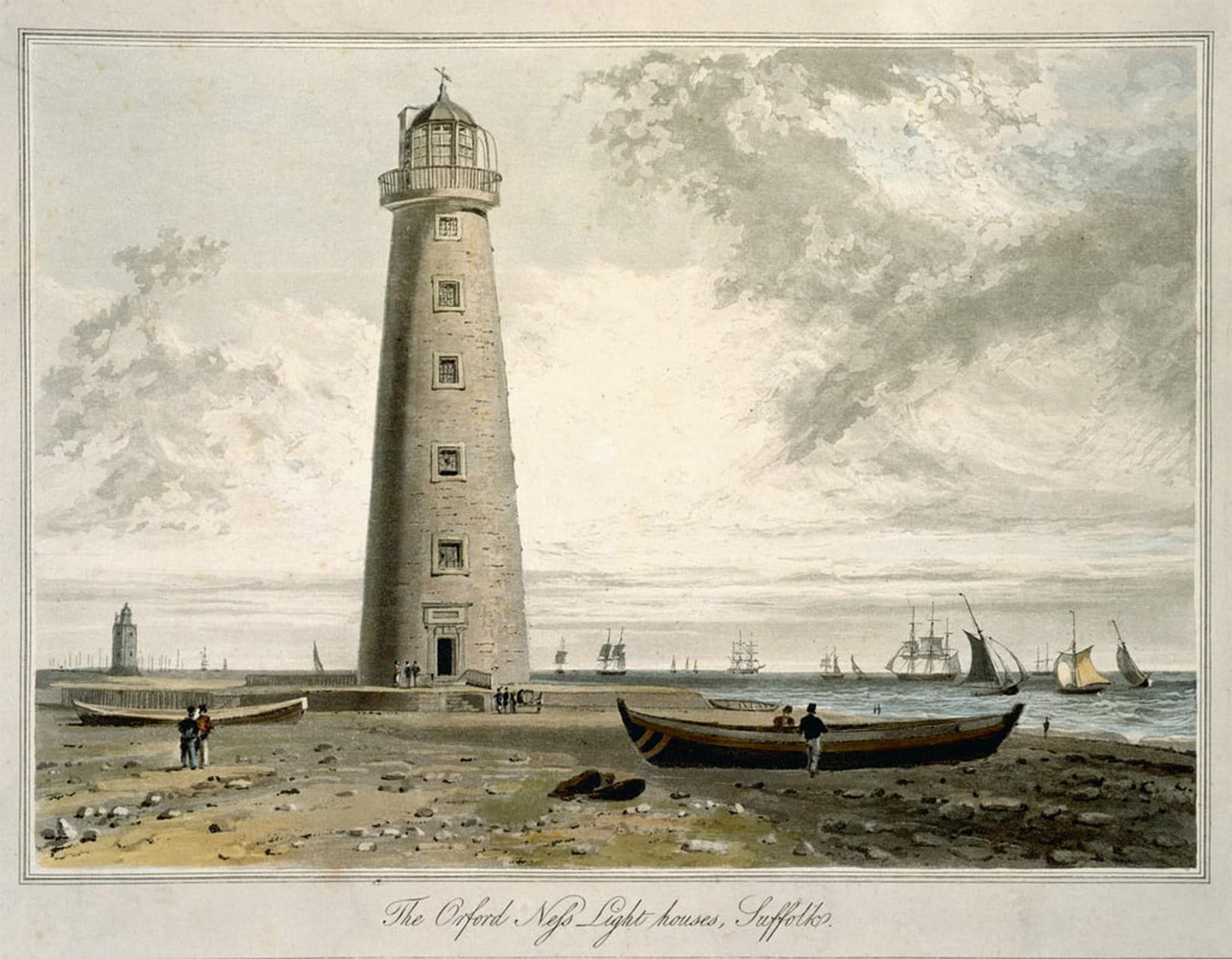 Décoration murale les phares de Nefs Suffolk tableau William Daniell - 5