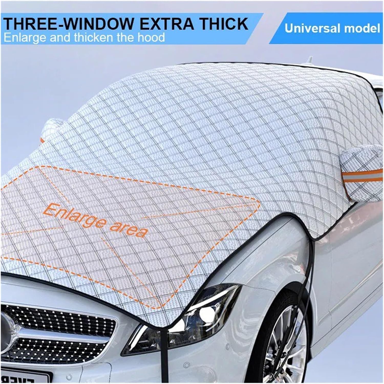 Snow Protection for Cars Car Windshield Snow Shield with Hood Cover Large Size Winter Universal for SUV Sedan