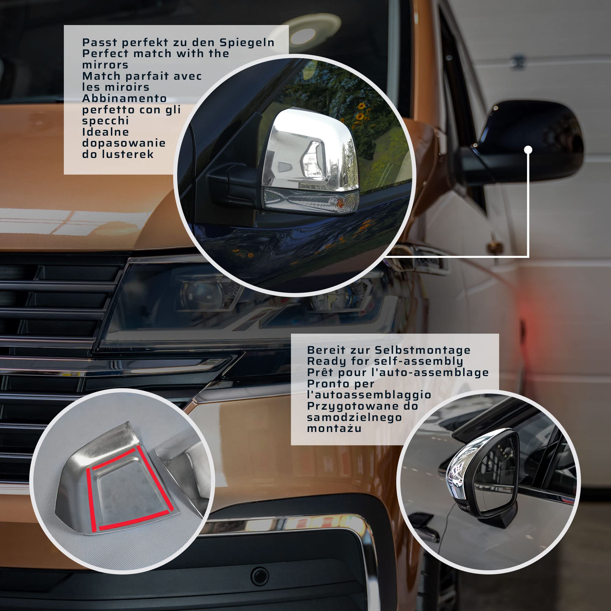 CHROMEMASTER | Nakładki na Lusterka Zewnętrzne | Kompatybilne z Opel Combo IV 2011-2018 | Stal nierdzewna; Osłony Lusterek to Niepowtarzalny Wygląd Auta i Ochrona Przed Uszkodzeniem