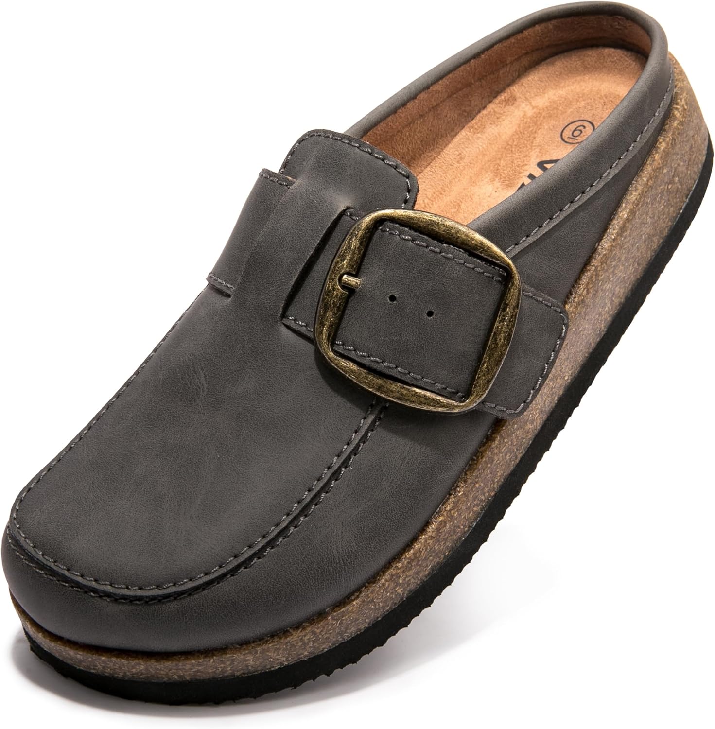 Premium Eco-Leather Women's Clogs - Slip-Resistant Non-Skid Sole, Plush Memory Foam Insole, Lightweight & Comfortable, Versatile for Work, Casual, or Outdoor Occasions