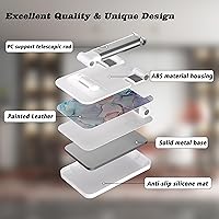 Vista 6 de Soporte de teléfono celular de altura ajustable, soporte plegable para teléfono celular, adecuado para iPhone, iPad, Samsung y otros soportes