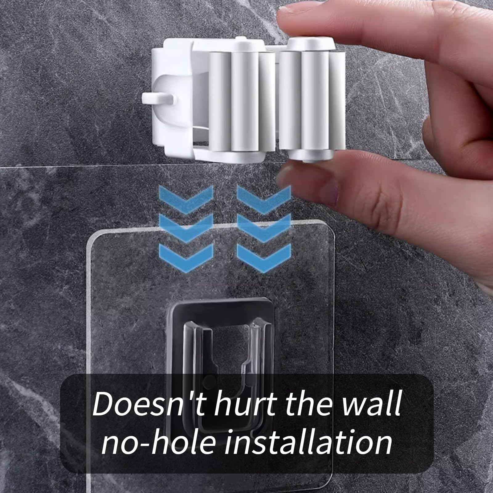 Lot De 4 Supports De Balais Muraux Autocollants, Rangement Et