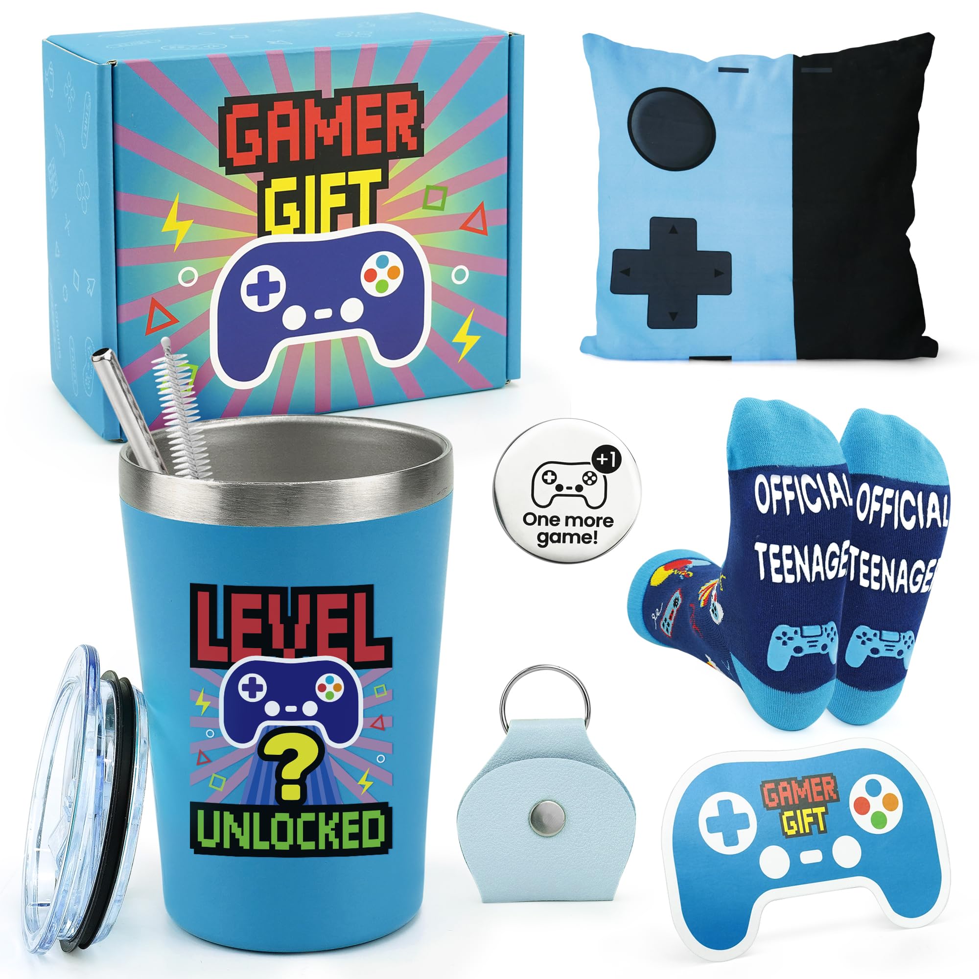 RoaGain Birthday Gifts for Boys, Insulated Tumbler & Socks Gift Set